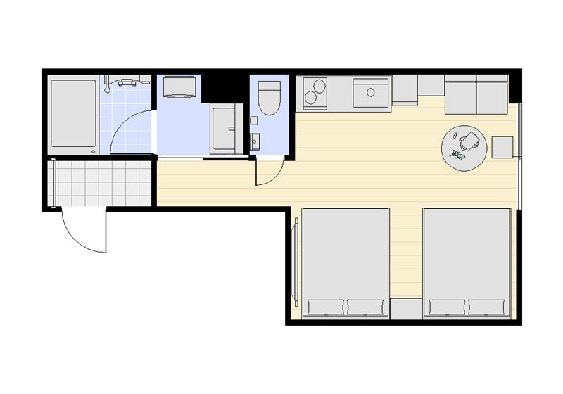 スーペリアツイン間取り