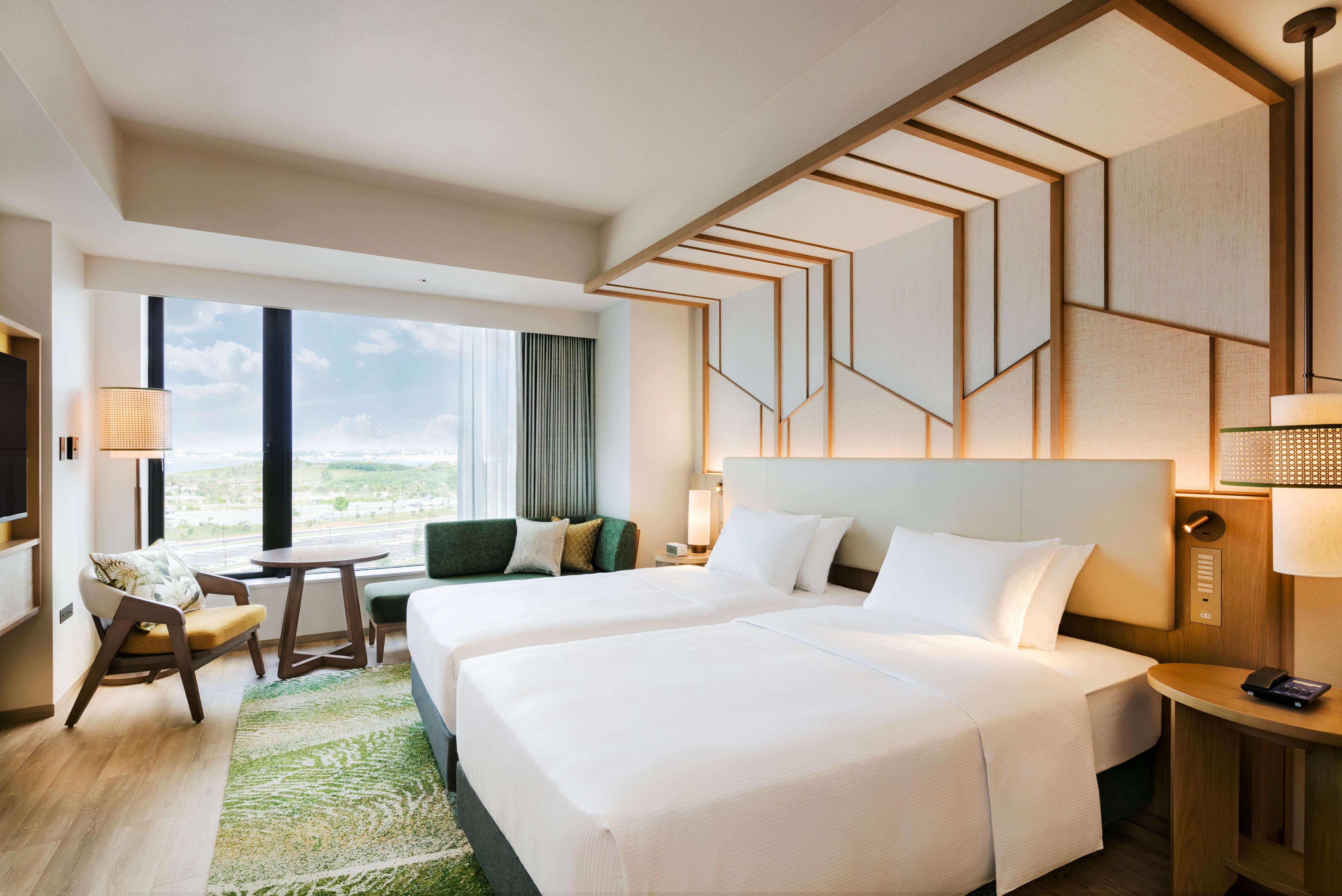 ツインベッドルーム　シティビュー