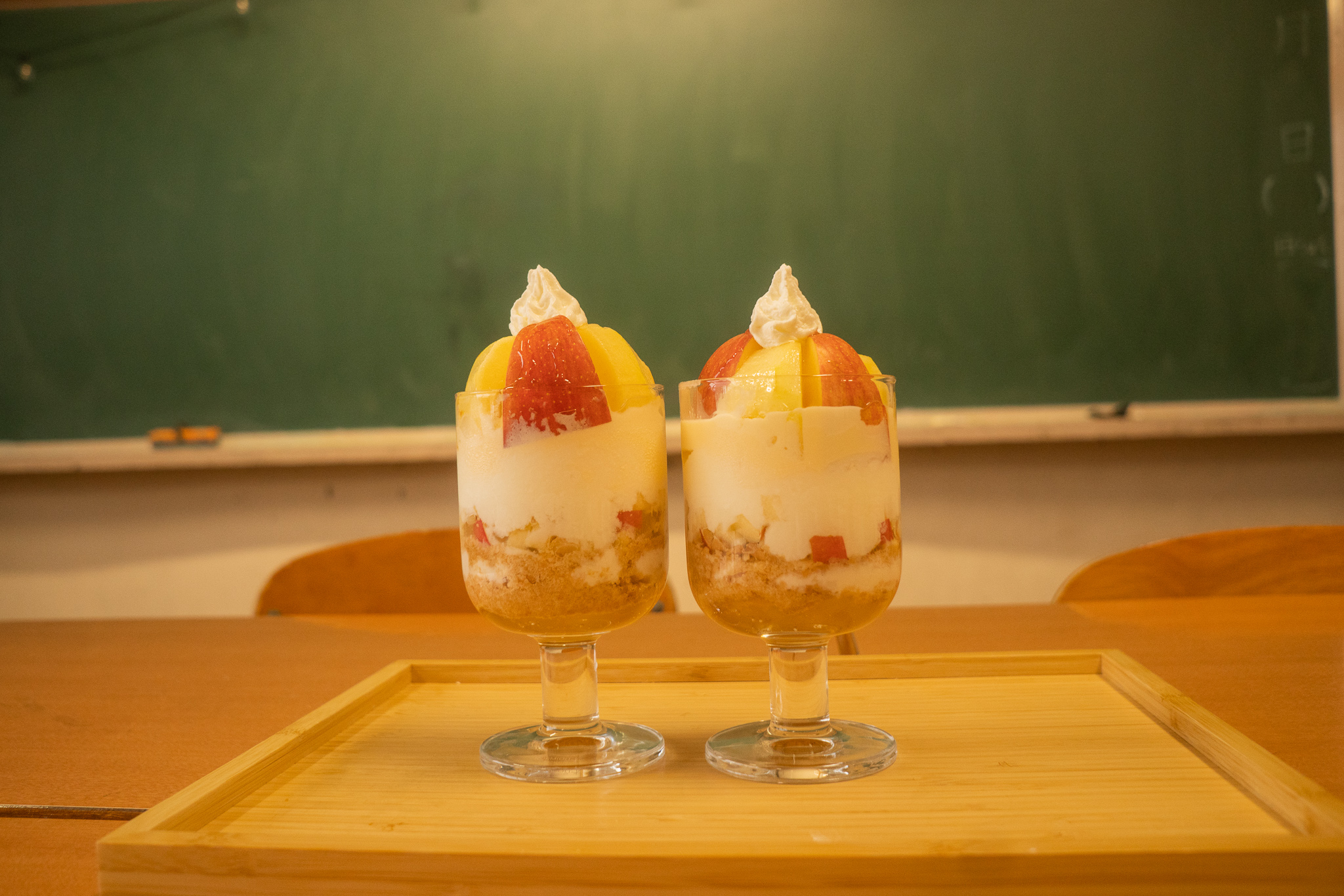 りんごパフェ完成！