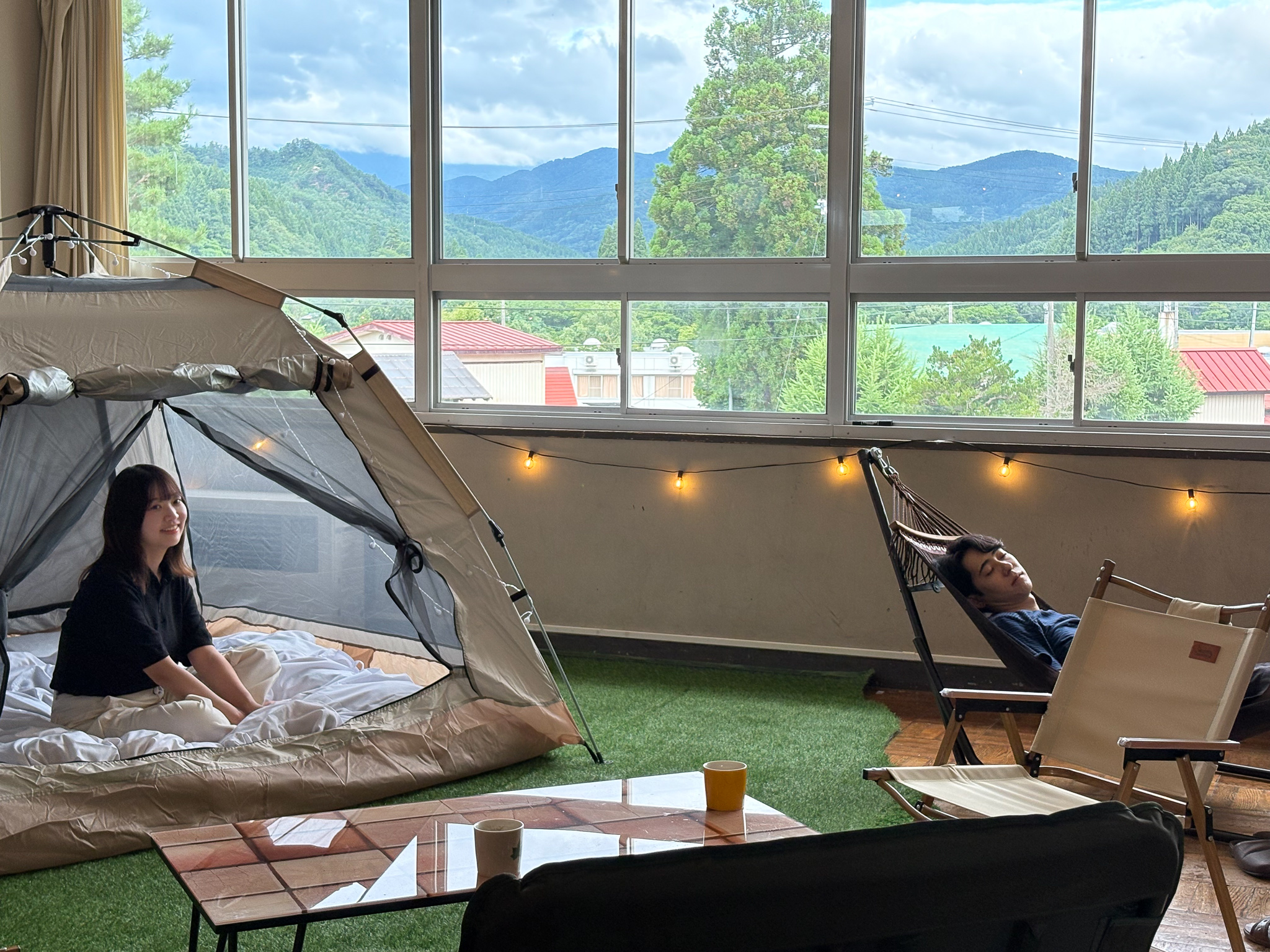 【教室グランピング】ハンモックファミリーやグループ旅でゆったり時間。