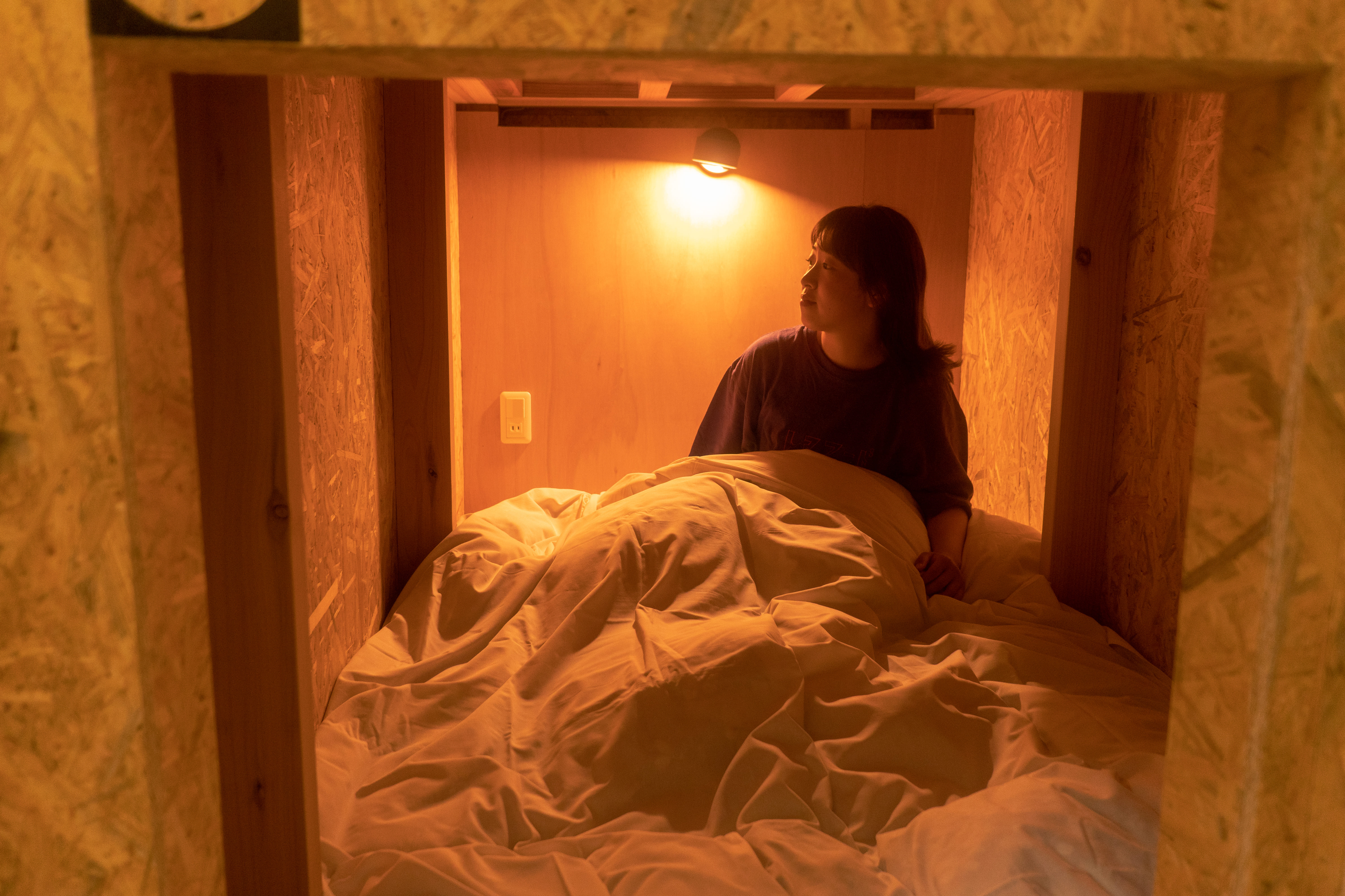 【秘密基地型ベッド】大人ものびのび寝れるサイズです。