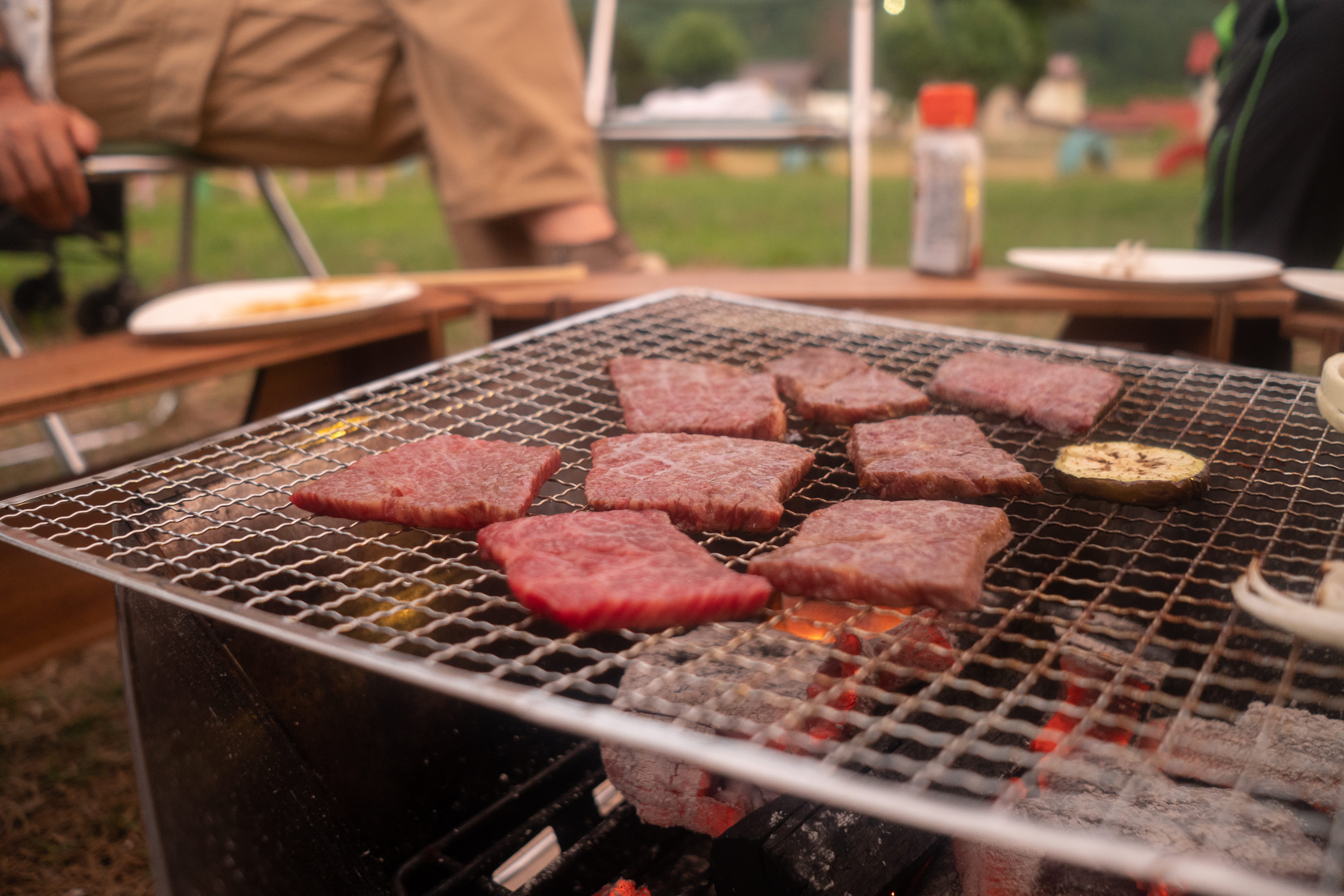 【BBQ】手ぶらBBQ。香ばしい香りが食欲をそそります。