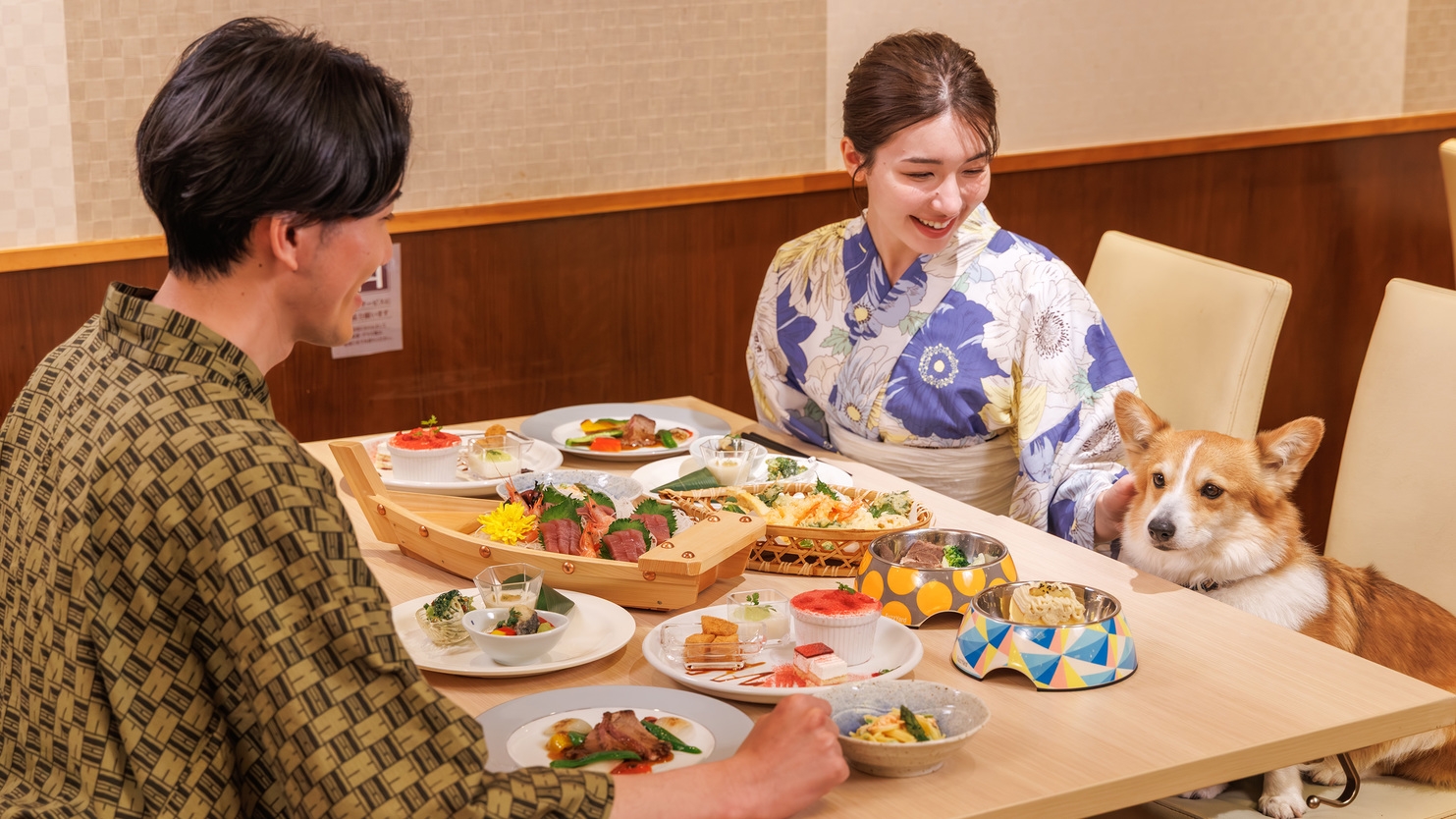 【1泊2食付】わんちゃんとずっと一緒 基本バイキングプラン