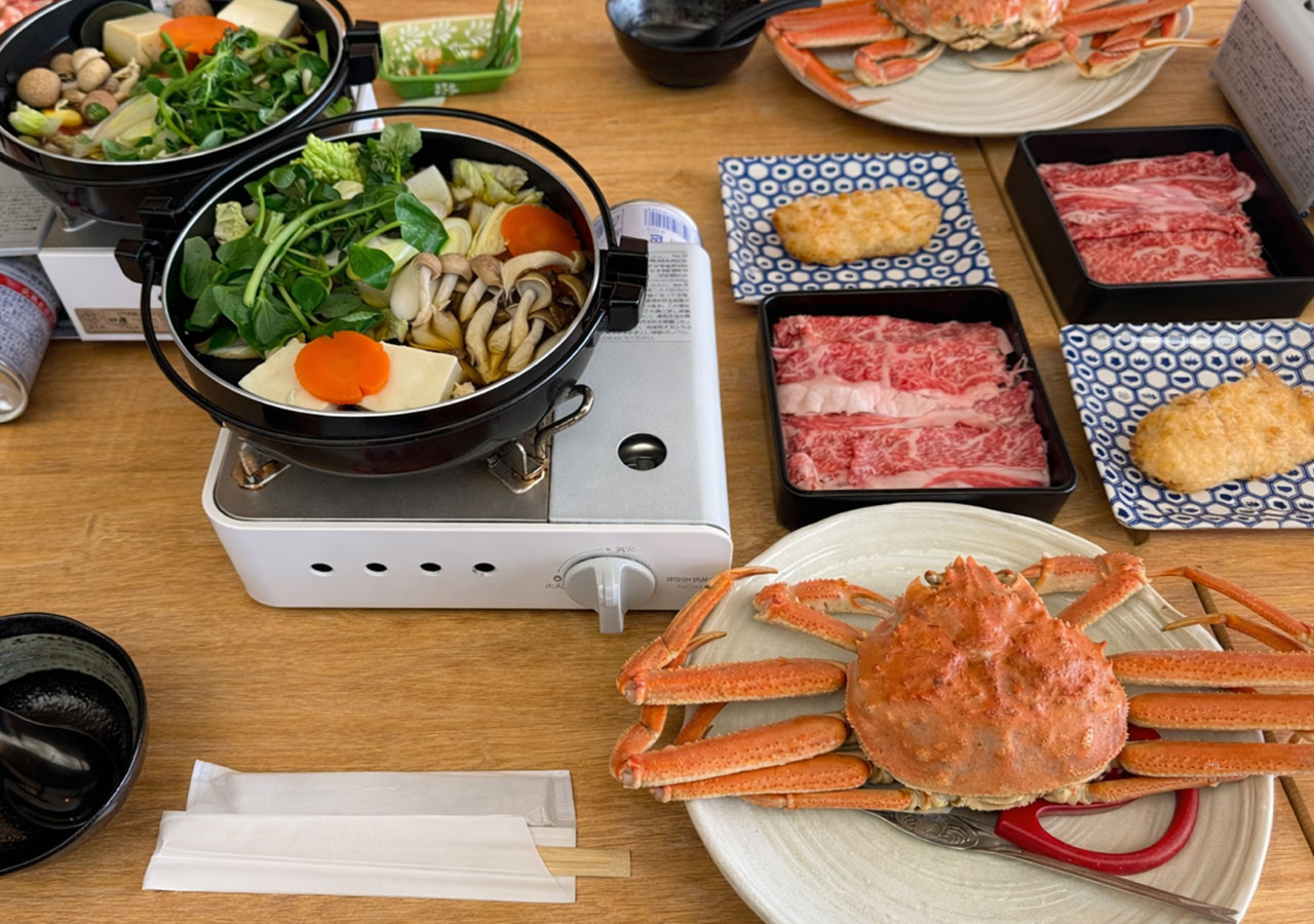 カニ＆神戸牛しゃぶしゃぶコース