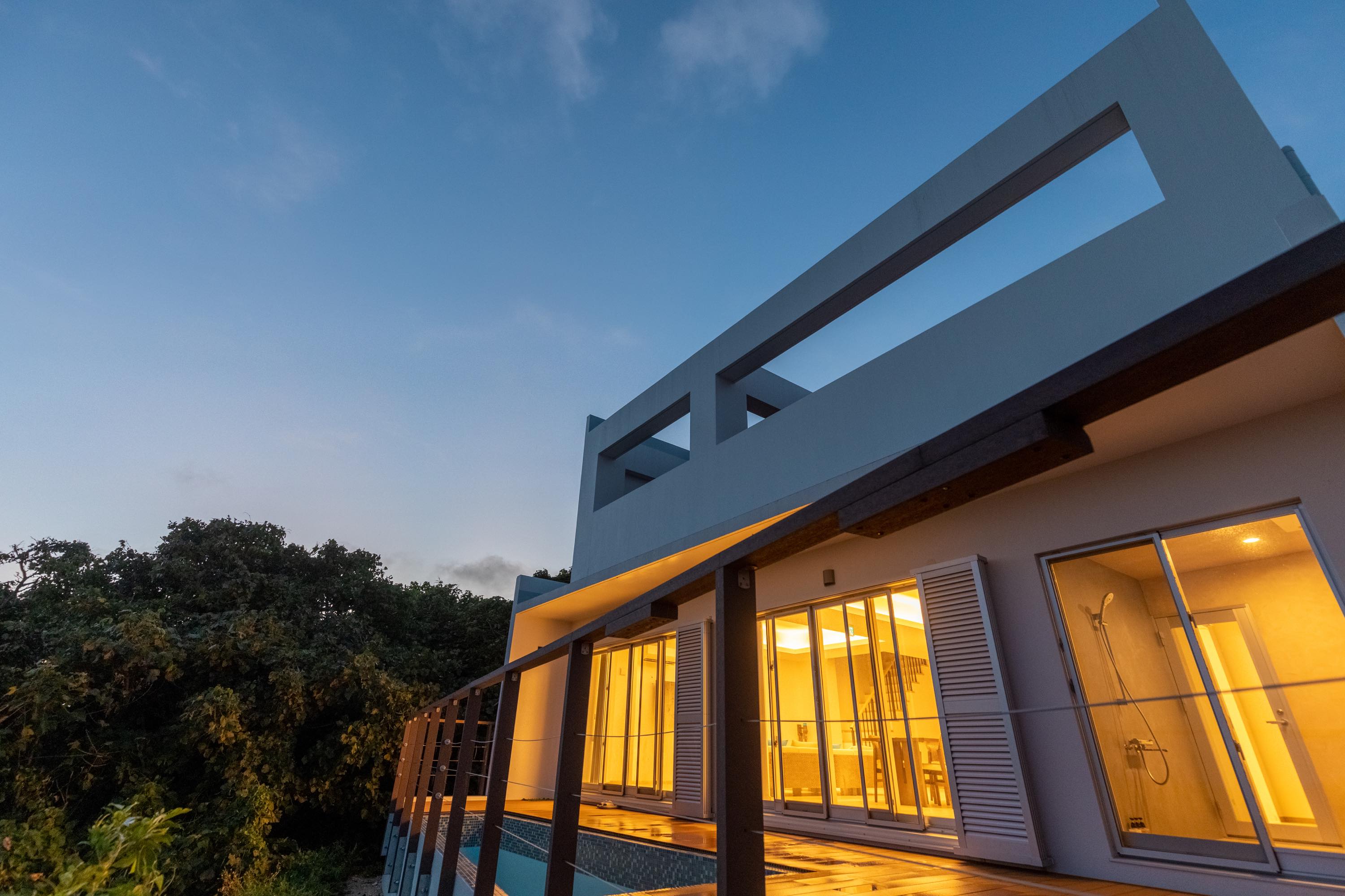 ヴィラ夜景写真