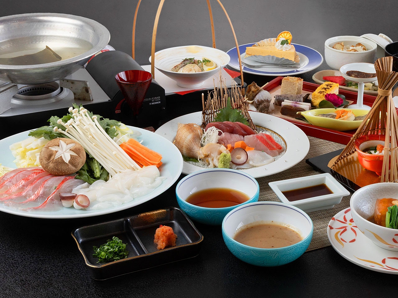 【お部屋出しまたは個室食】人気の新メニュー！海鮮しゃぶしゃぶプラン【2食付き】