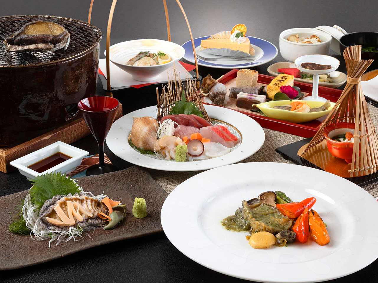 あわびが選べるプラン一例