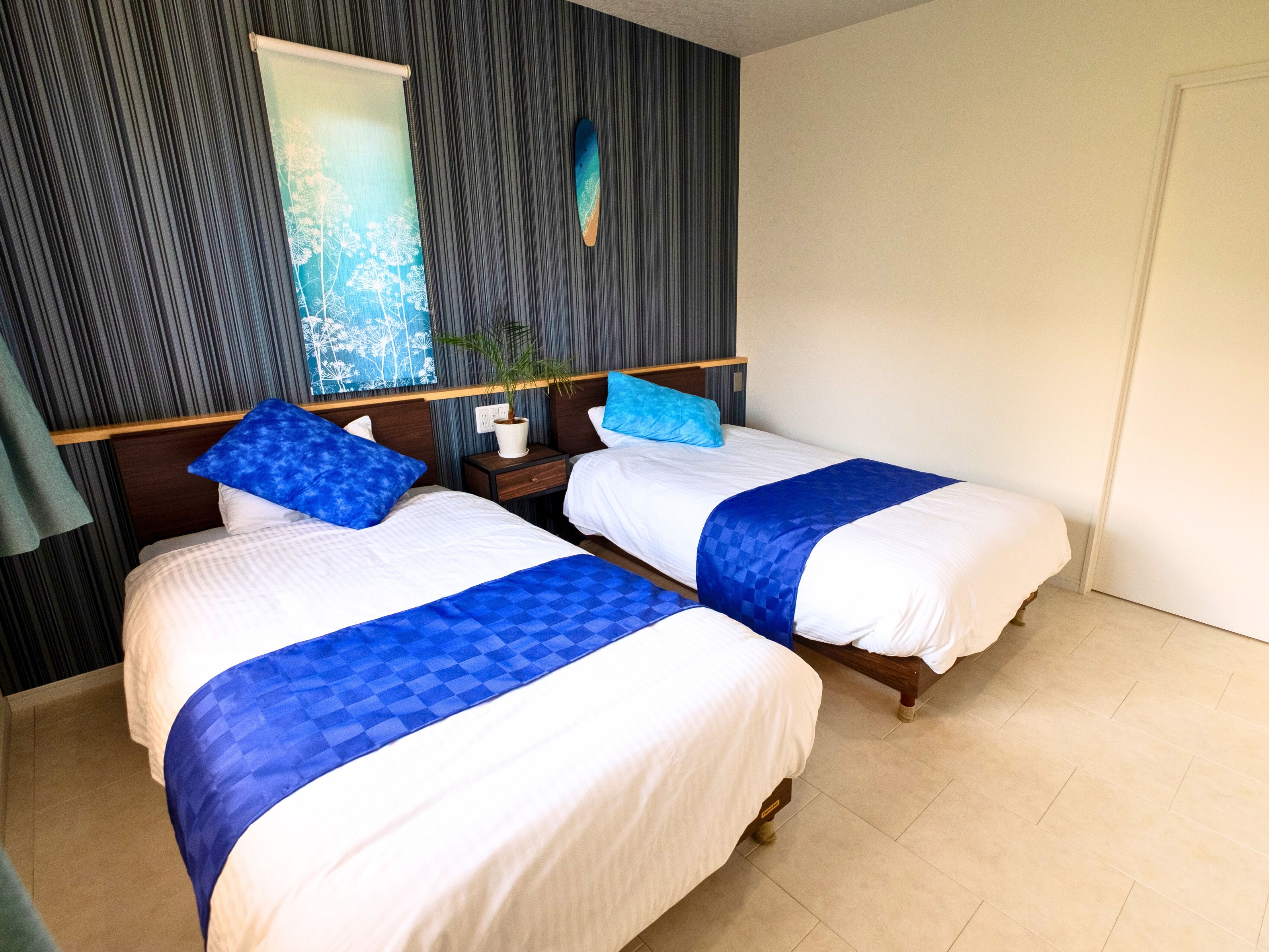 ゆったり使えるベッド配置