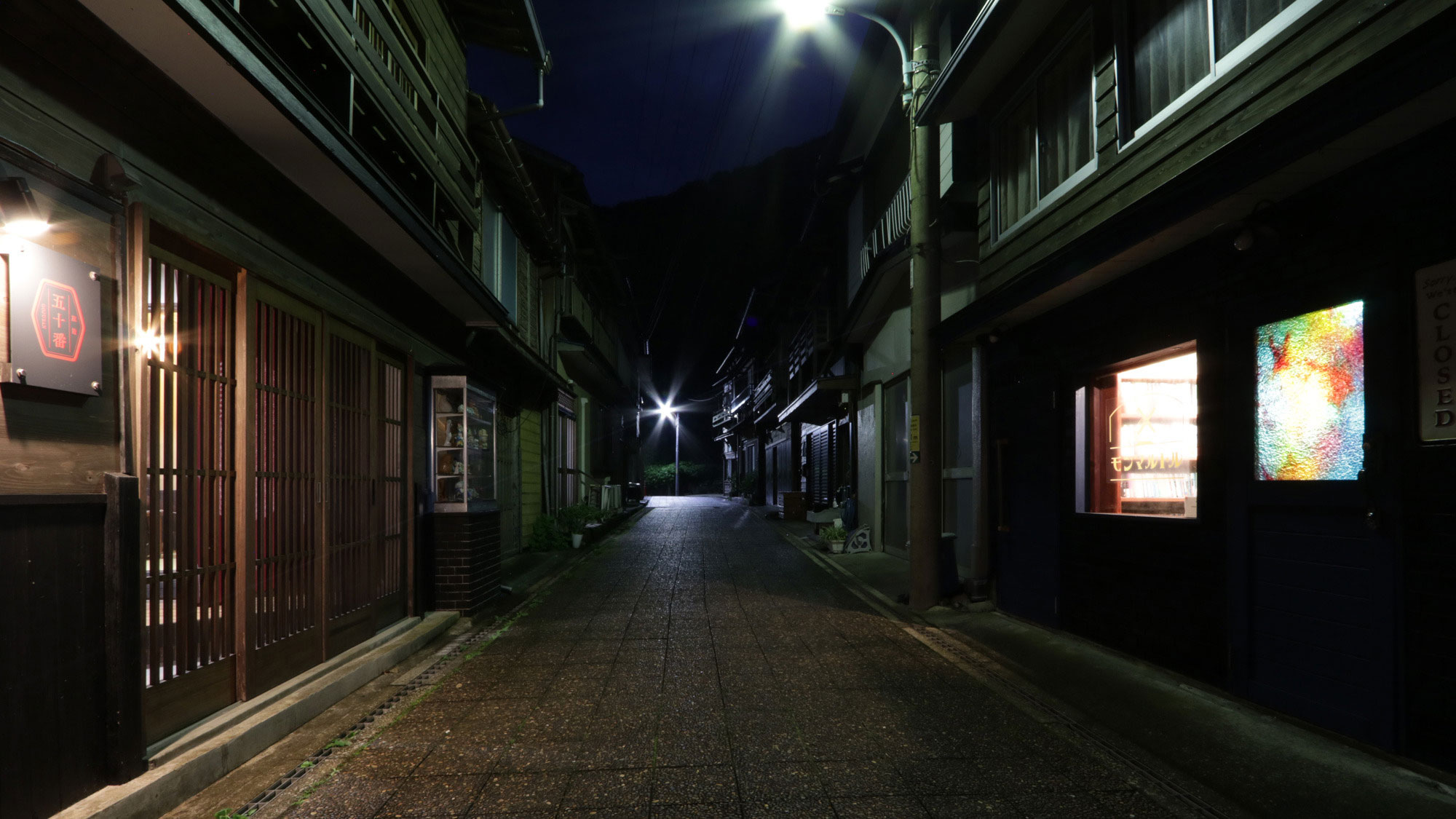 その他_波浮の通り_夜*