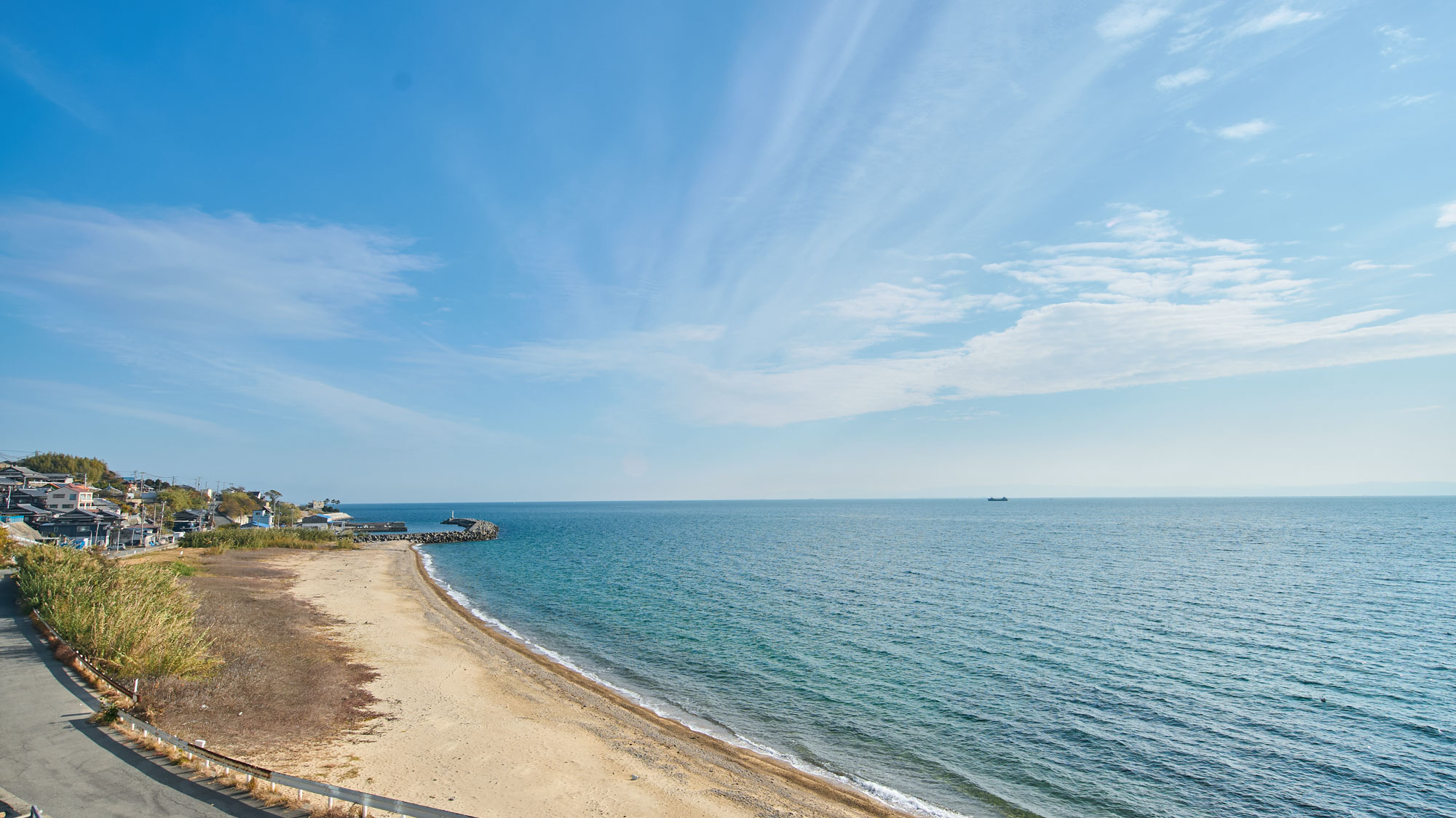 淡路島の海を一望