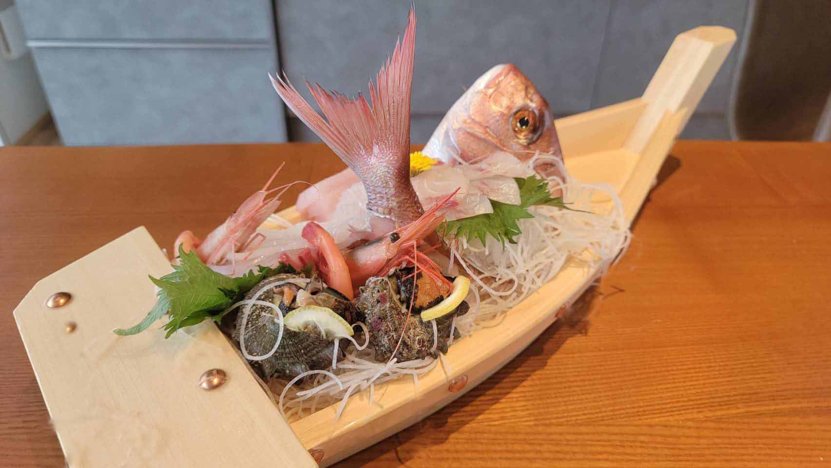極・活松葉蟹コース【おひとり様につきタグ付山陰産松葉蟹2.5杯・活魚の舟盛付】