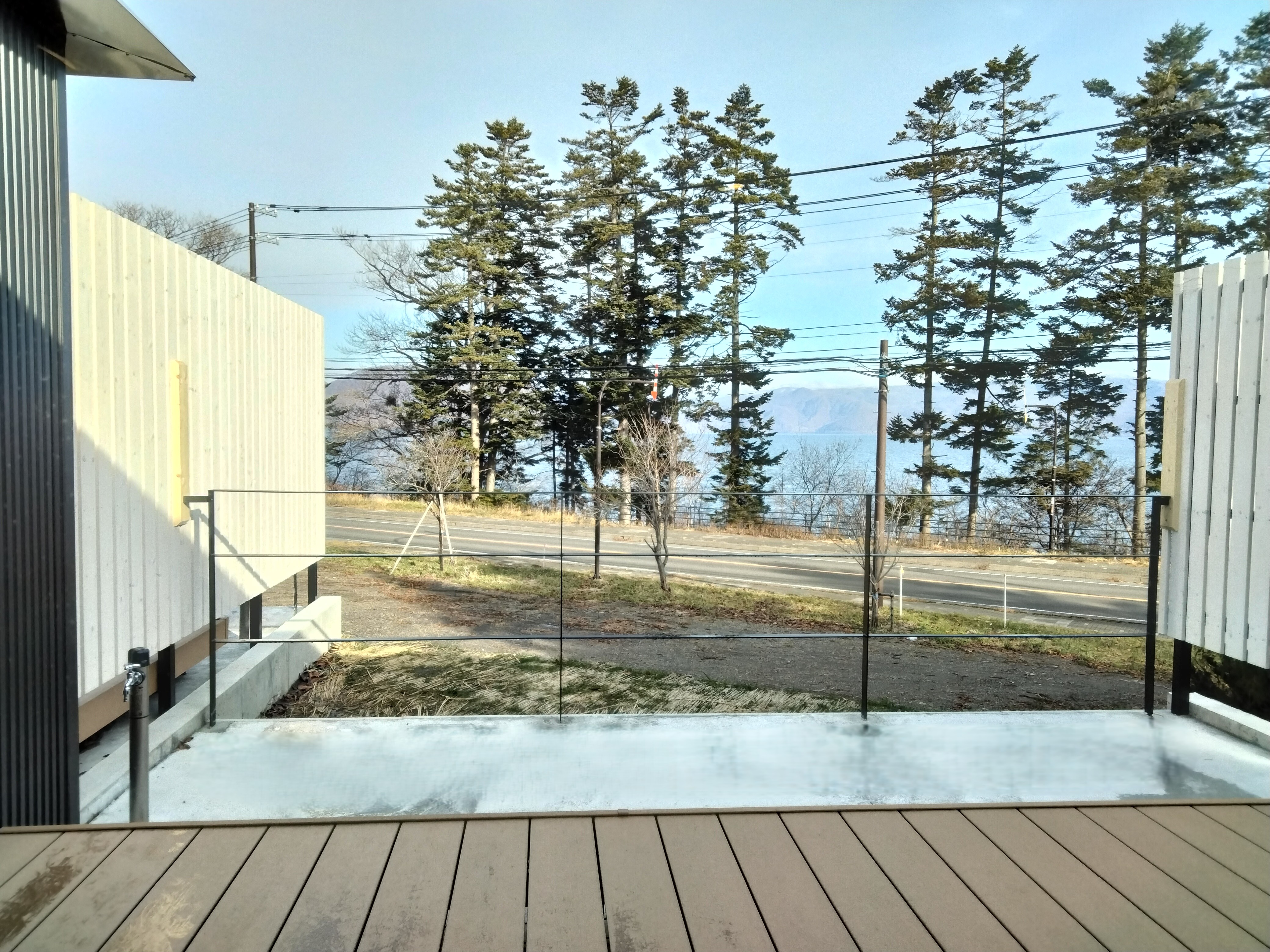 テラスからの風景（洞爺湖）