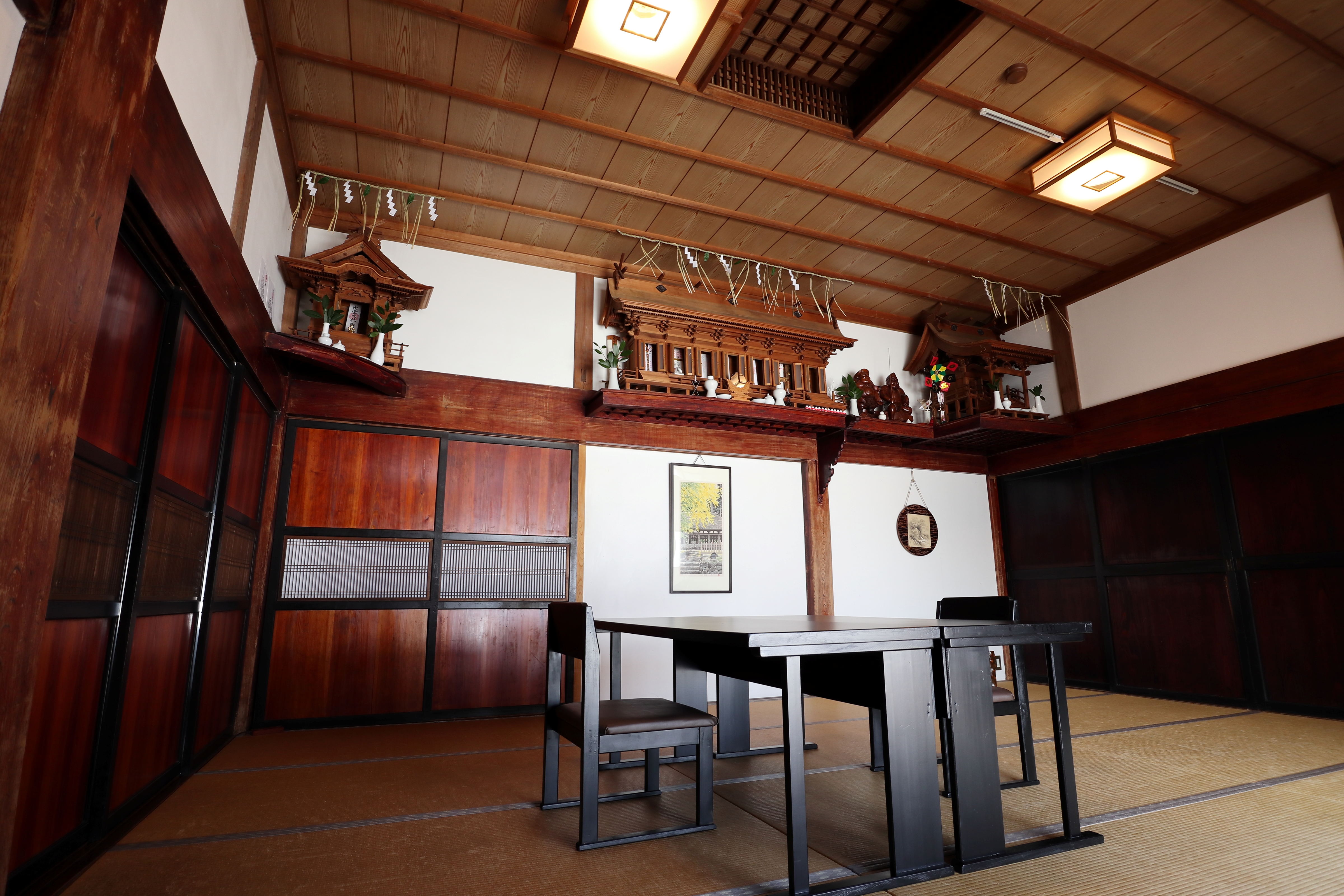 夕食会場の一例