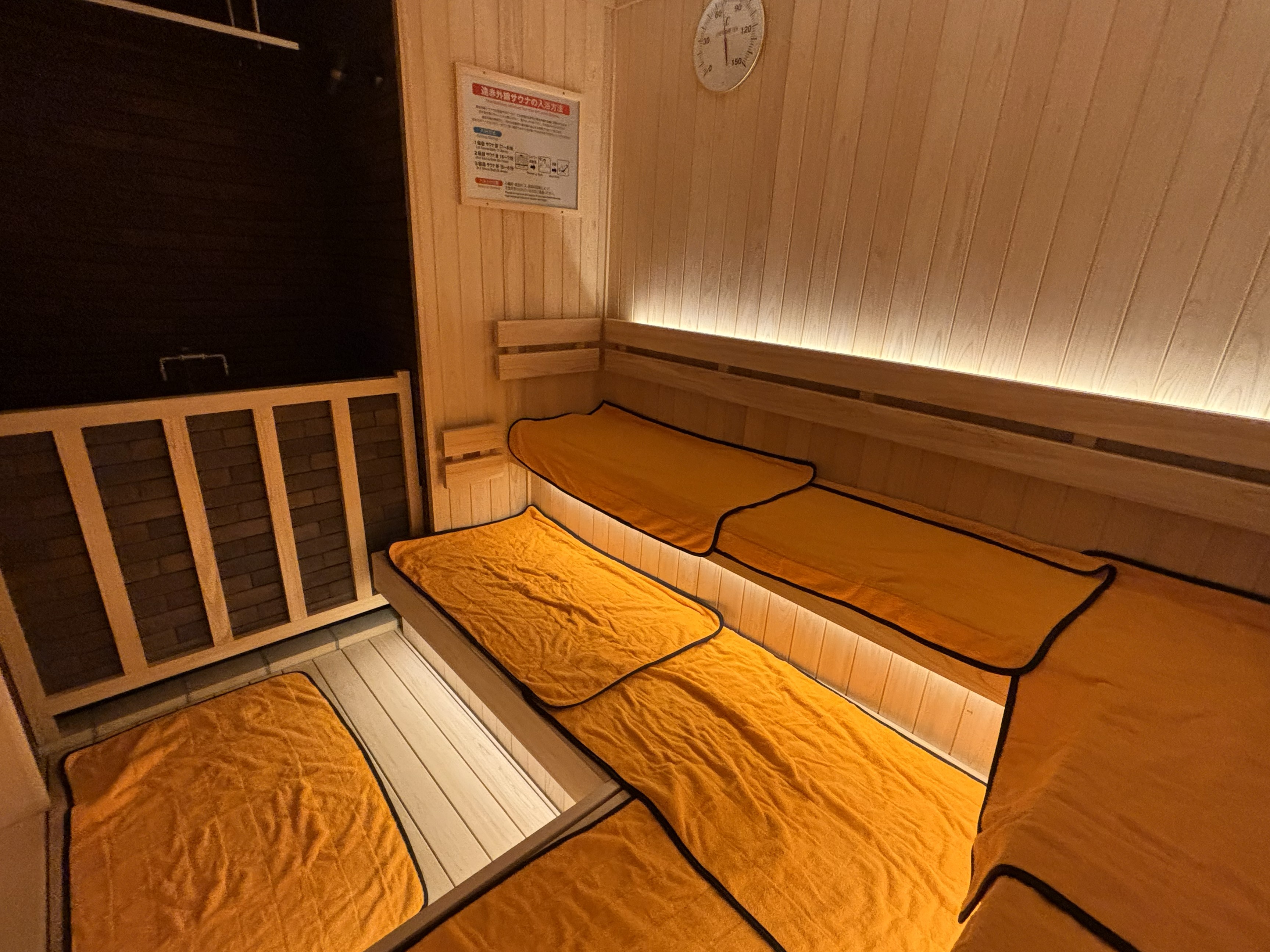 【健康堂】1F:男性用　大浴場ロウリュサウナ