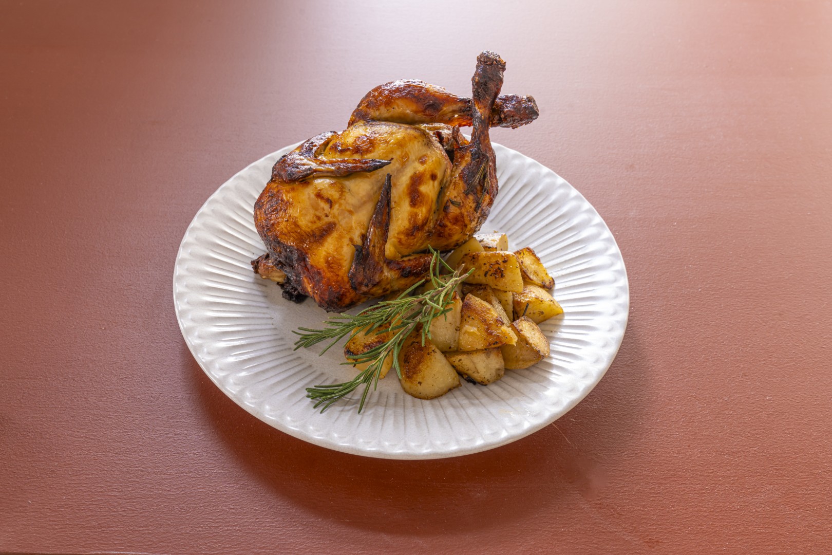 看板メニューのロティサリーチキン