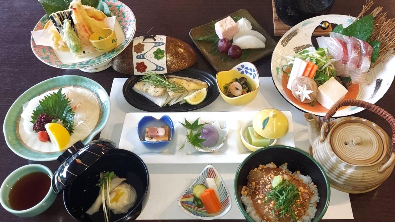 地産地消に拘った季節の会席(一例)