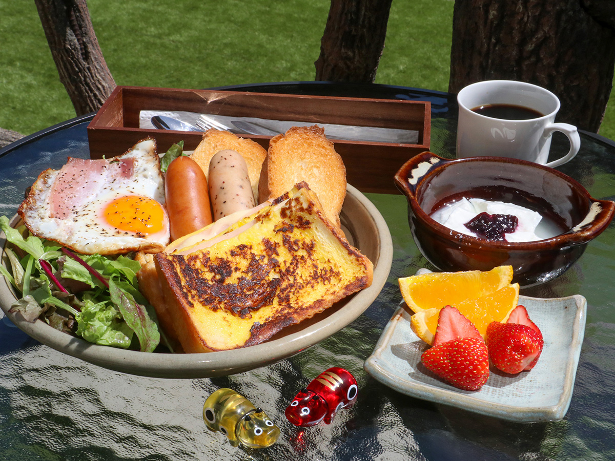 #朝食　栄養バランスを考えた手作りモーニングプレート。