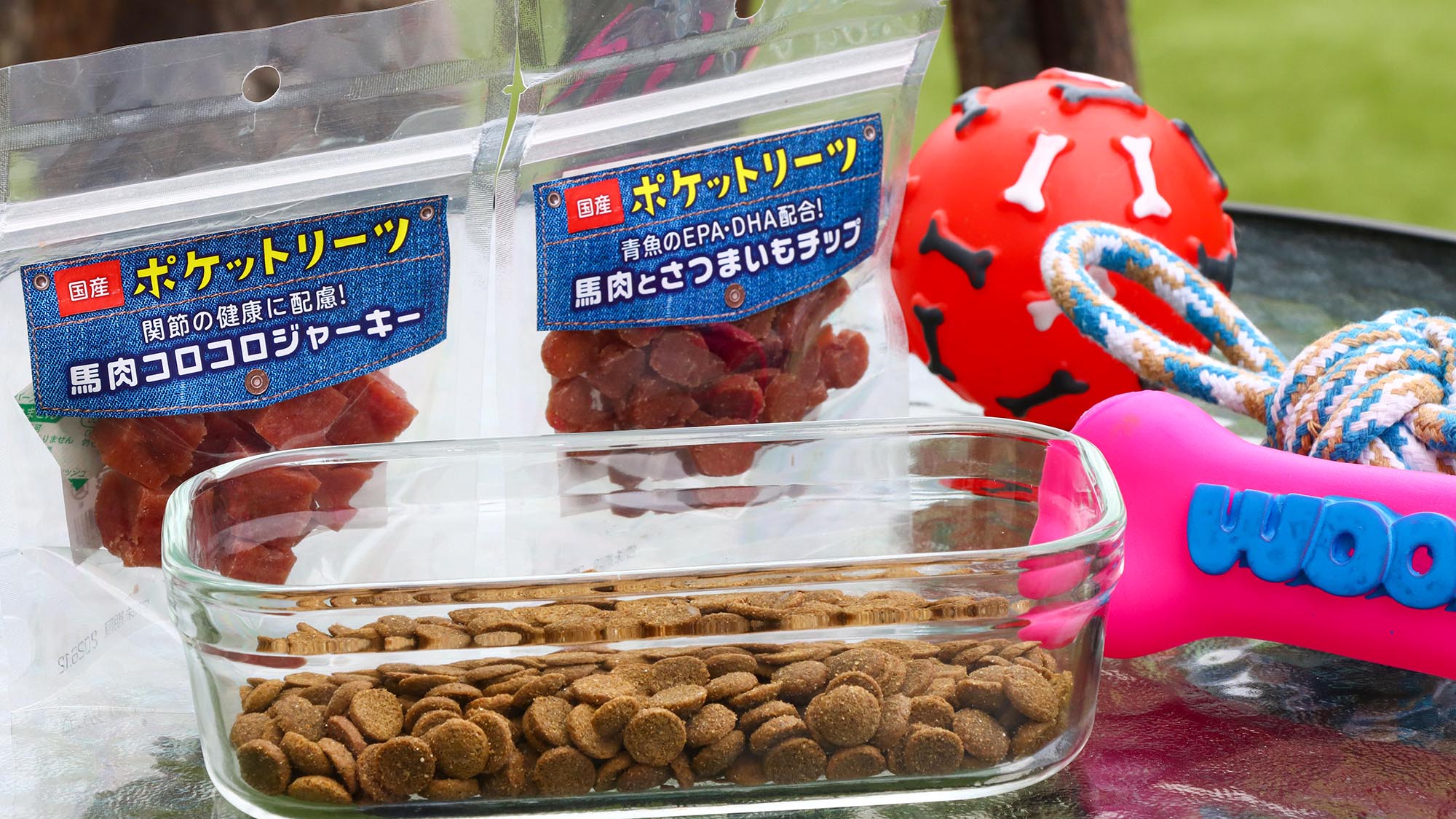 #わんちゃん用朝食　犬との旅行をもっと楽しく。朝食には個包装のおやつをお付けしております。