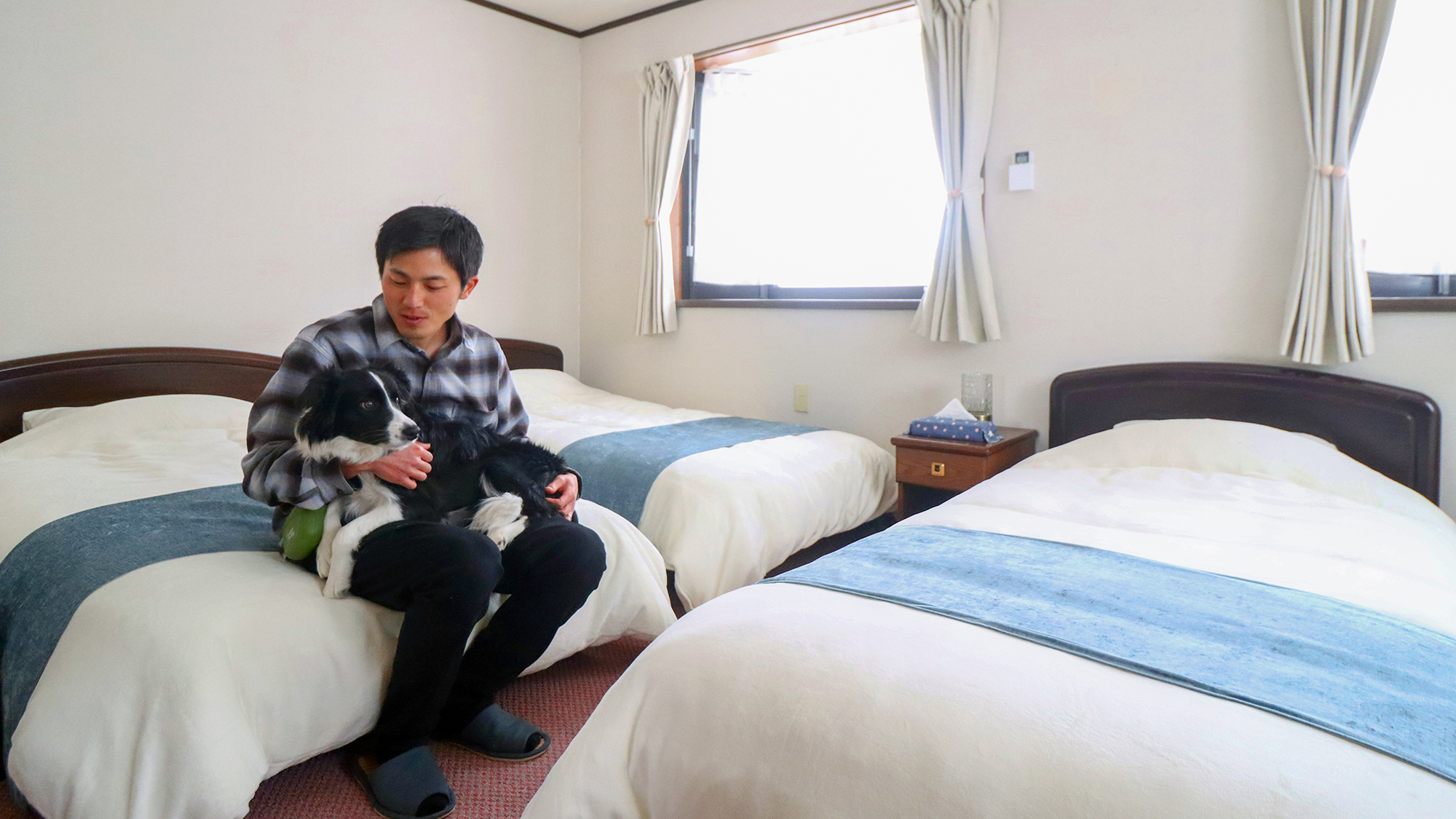 寝心地のいいフランスベッドです