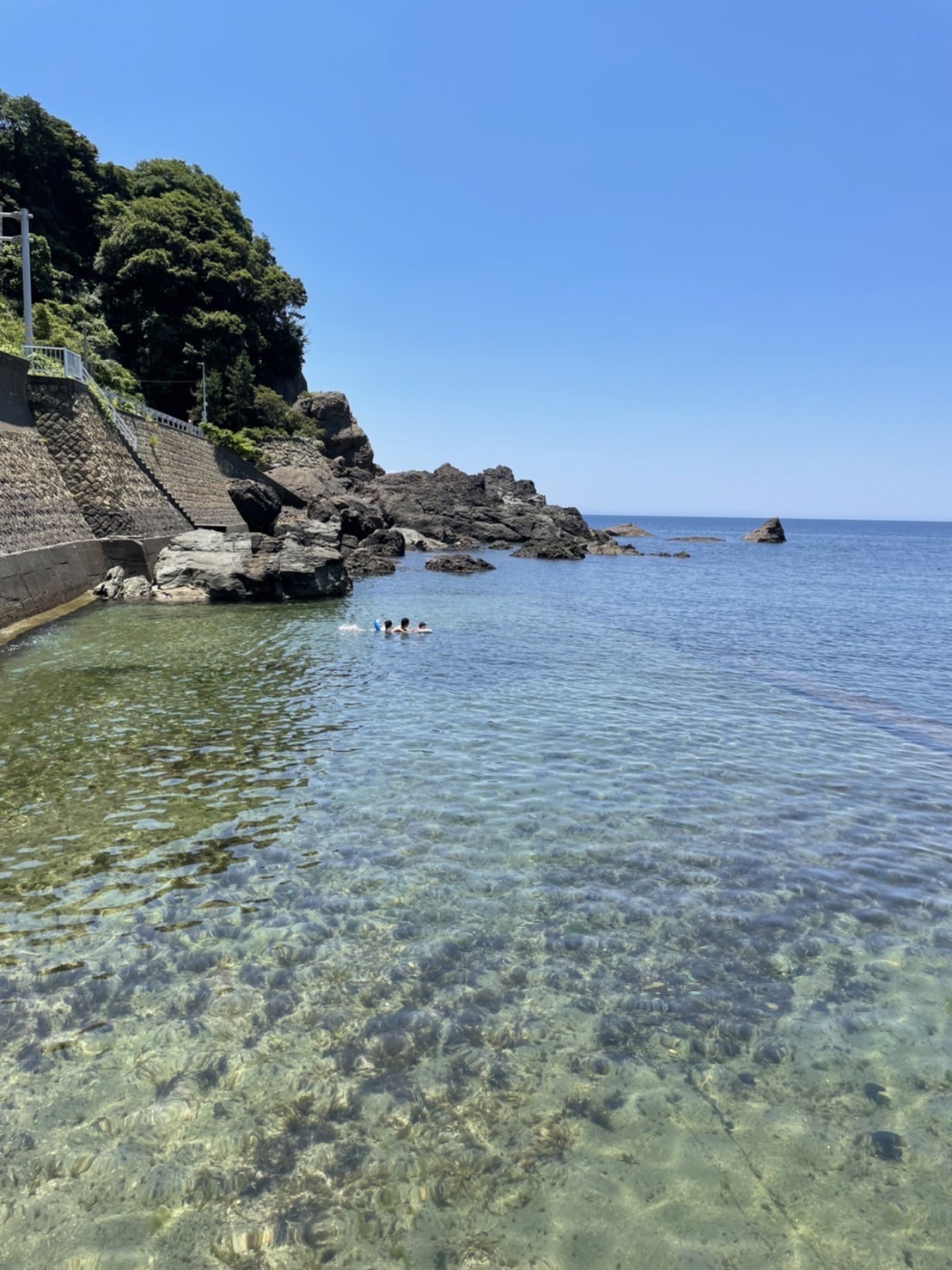 目の前の海水浴場