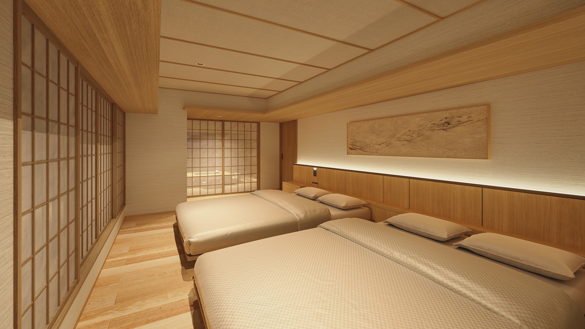 【客室】温泉かけ流し檜露天風呂付コーナースイート＜69平米＞※写真はイメージです