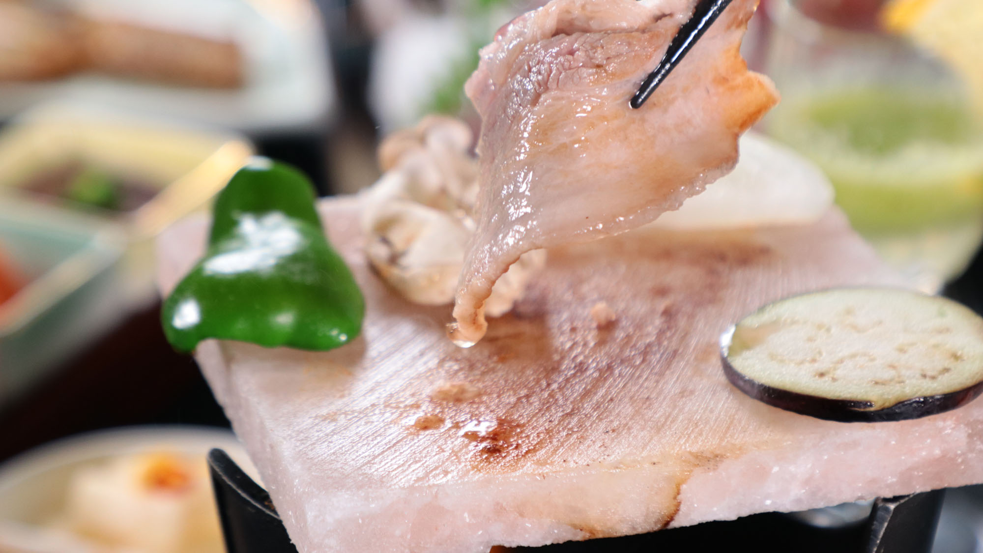 料理_夕食_岩塩プレート焼き*