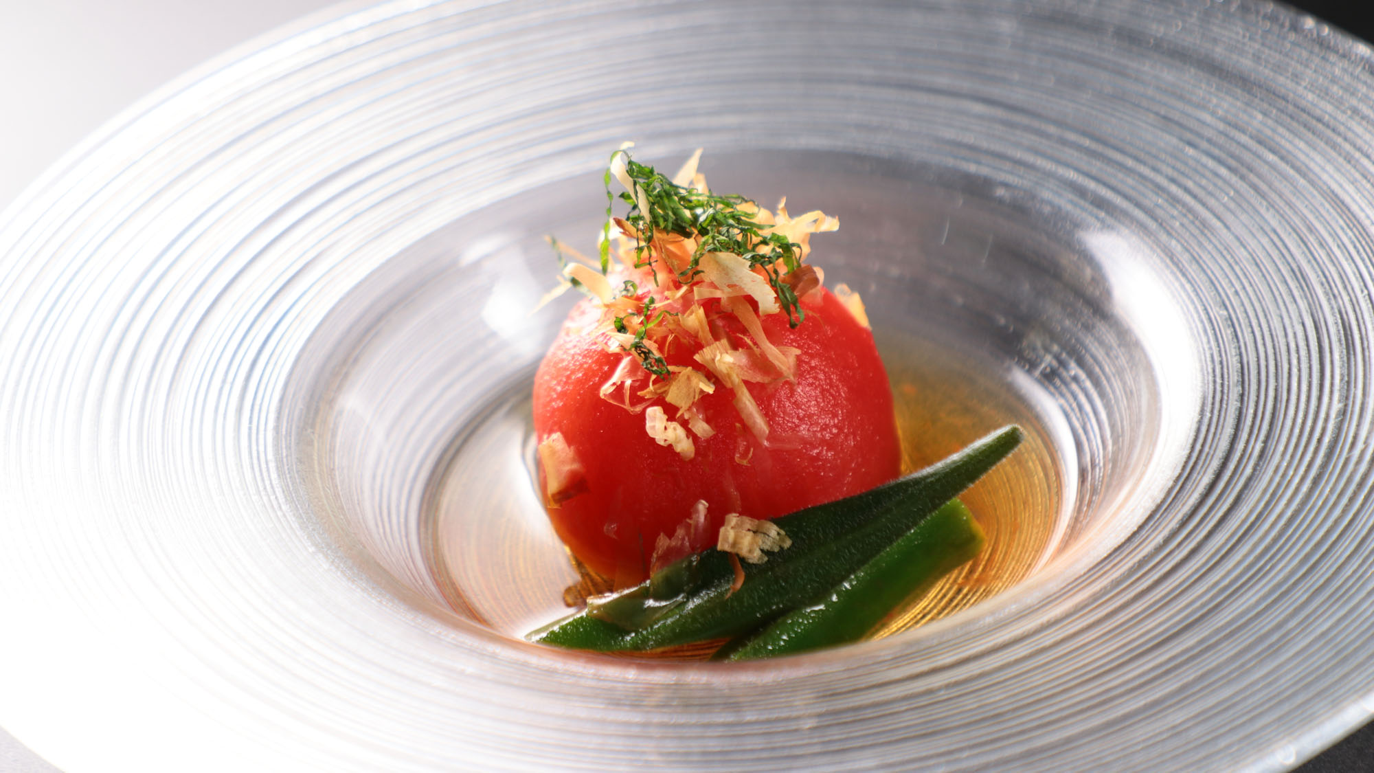 料理_夕食_トマトとオクラの冷製和風出汁*