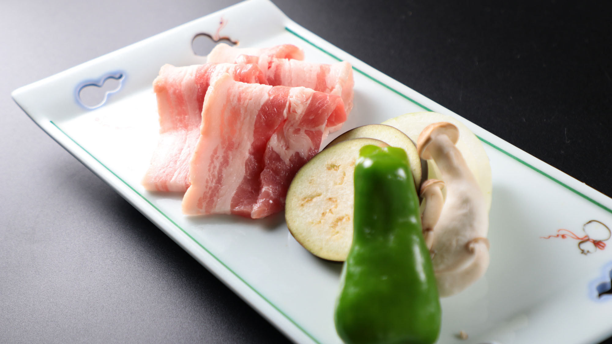 料理_夕食_豚野菜岩塩焼き *