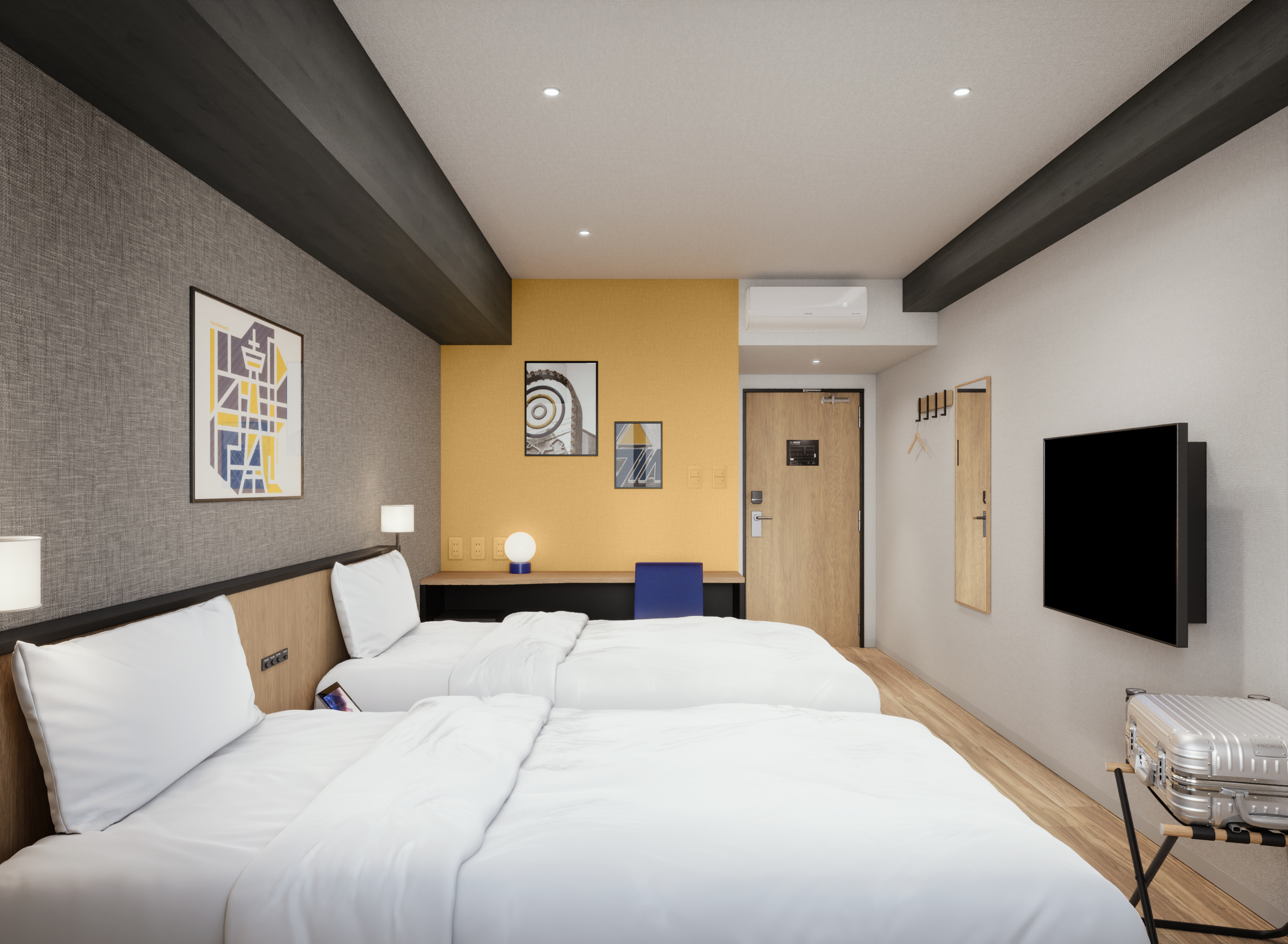 ツインルーム (18.5平米)