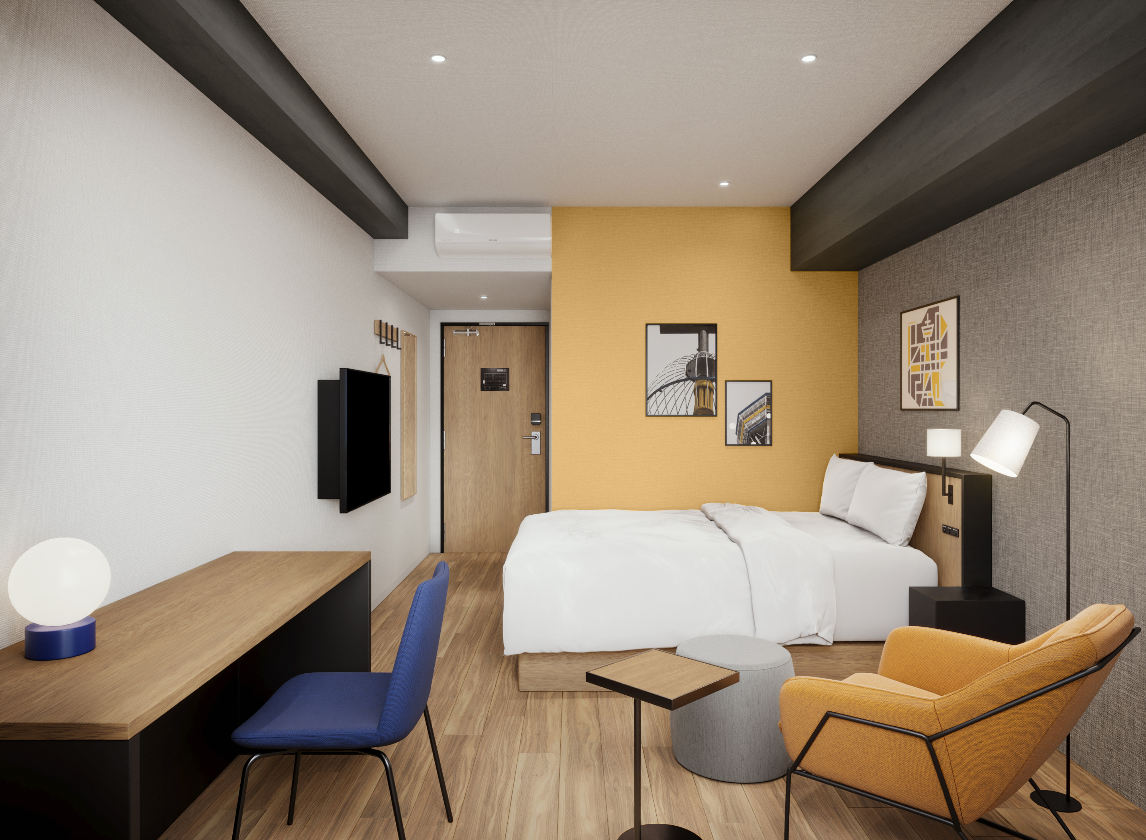 ダブルルーム (13平米)