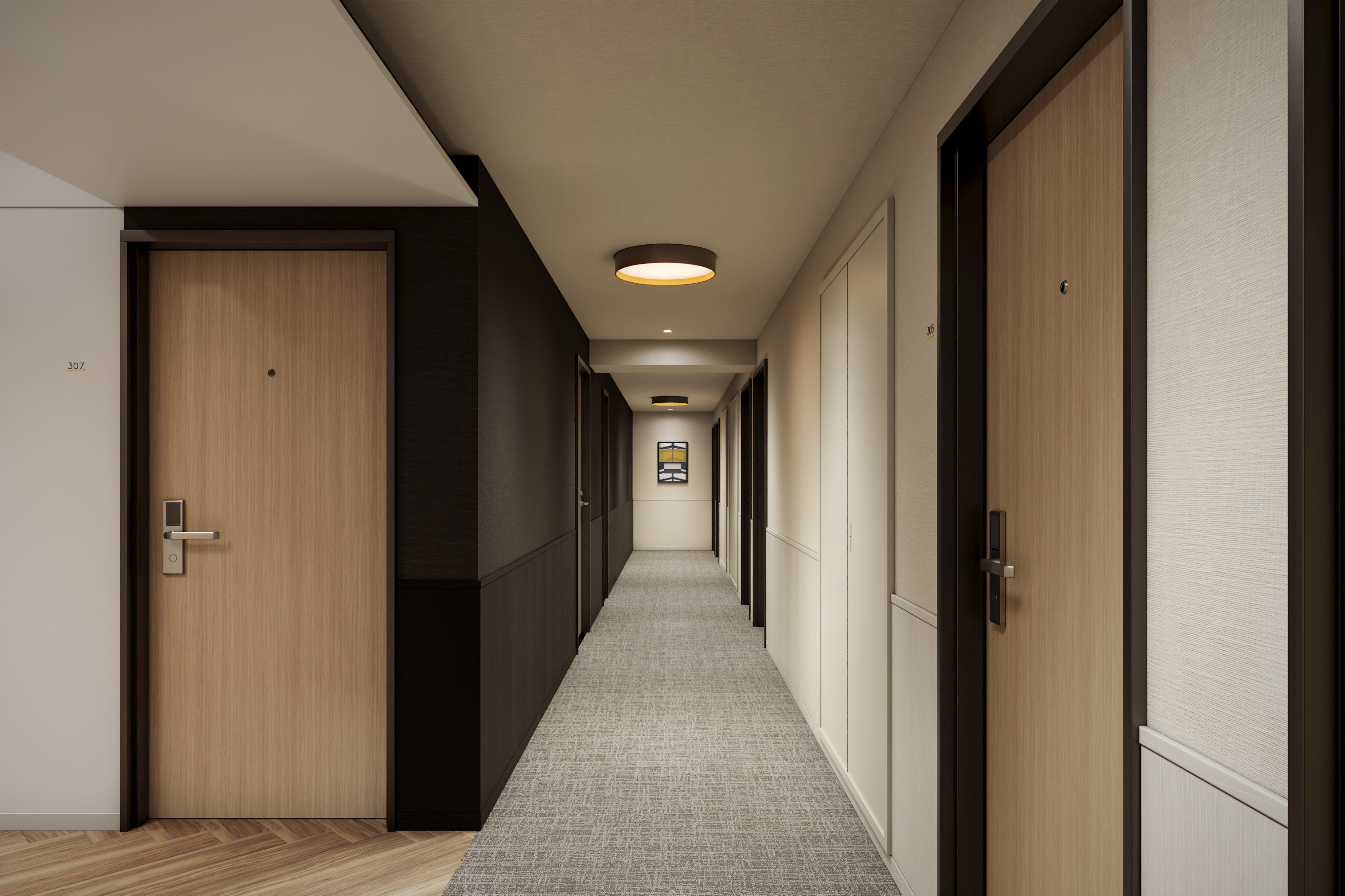 客室フロア廊下