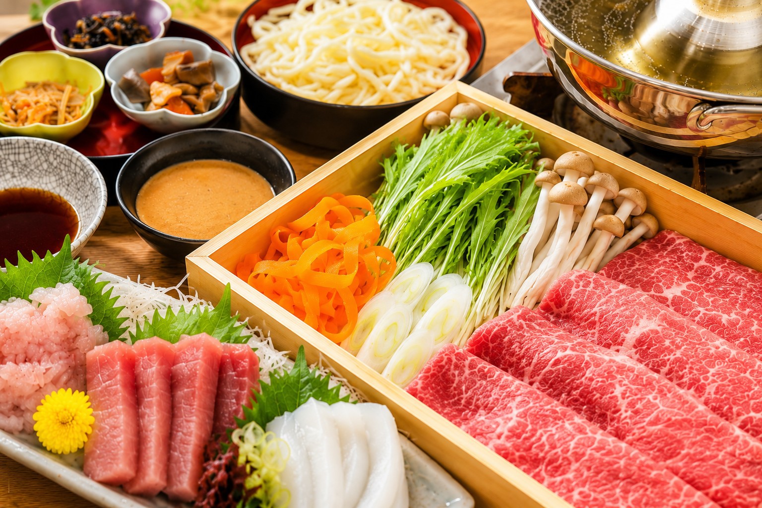 【珀-HaKu-熱海来宮OPEN記念】「黒毛和牛しゃぶしゃぶ御膳＆旬のお刺身３点盛り」【2食付き】