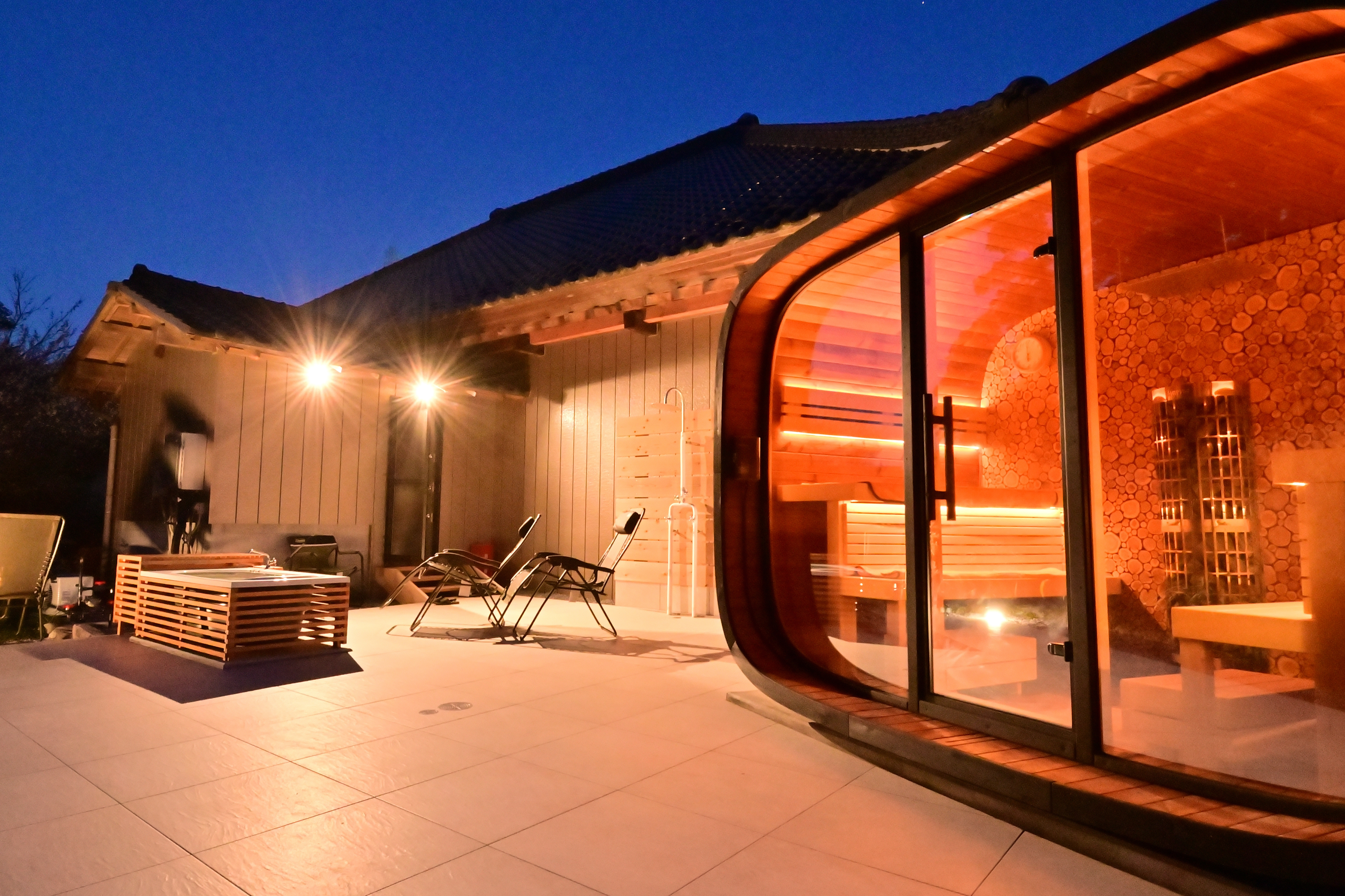 宿泊者だけが利用できるプライベートサウナ