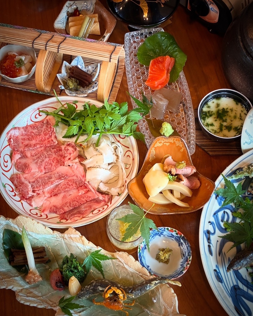 　甲州牛しゃぶしゃぶ会席（10品）山梨県ブランド和牛4.5ランク