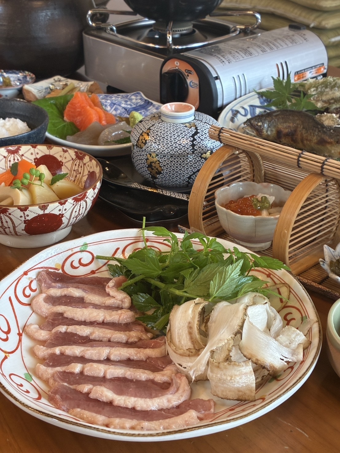 絶景と清流と山の恵み 鴨鍋会席（全7品）