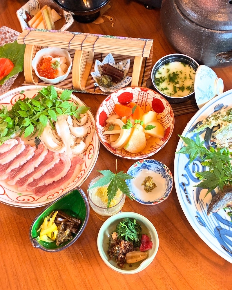 絶景と清流と山の恵み 鴨鍋会席（全7品）