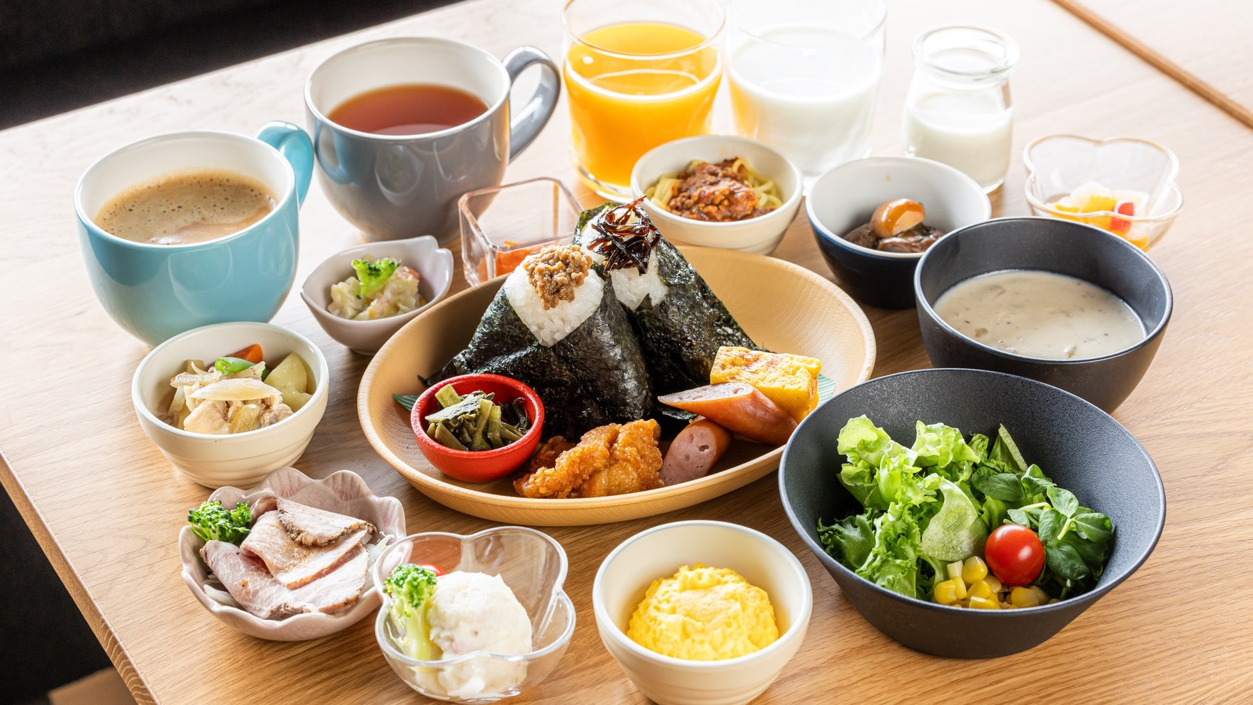 【朝食付　Cセット：おにぎりセット】☆夏休み応援☆　素泊まりスタンダードプランと同料金で朝食付！