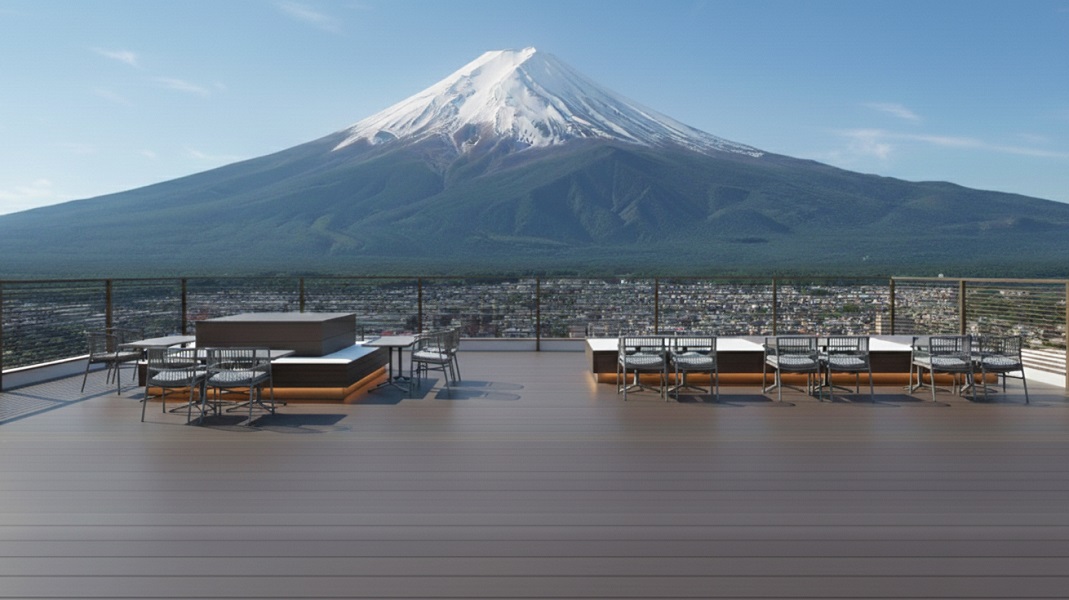 屋上テラスから観た「富士山」