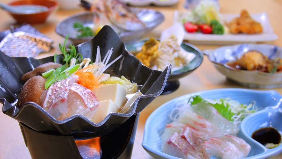 【1泊2食付き・敦賀真鯛フルコース】当館の一押しコース！すべての料理に真鯛を使っています！