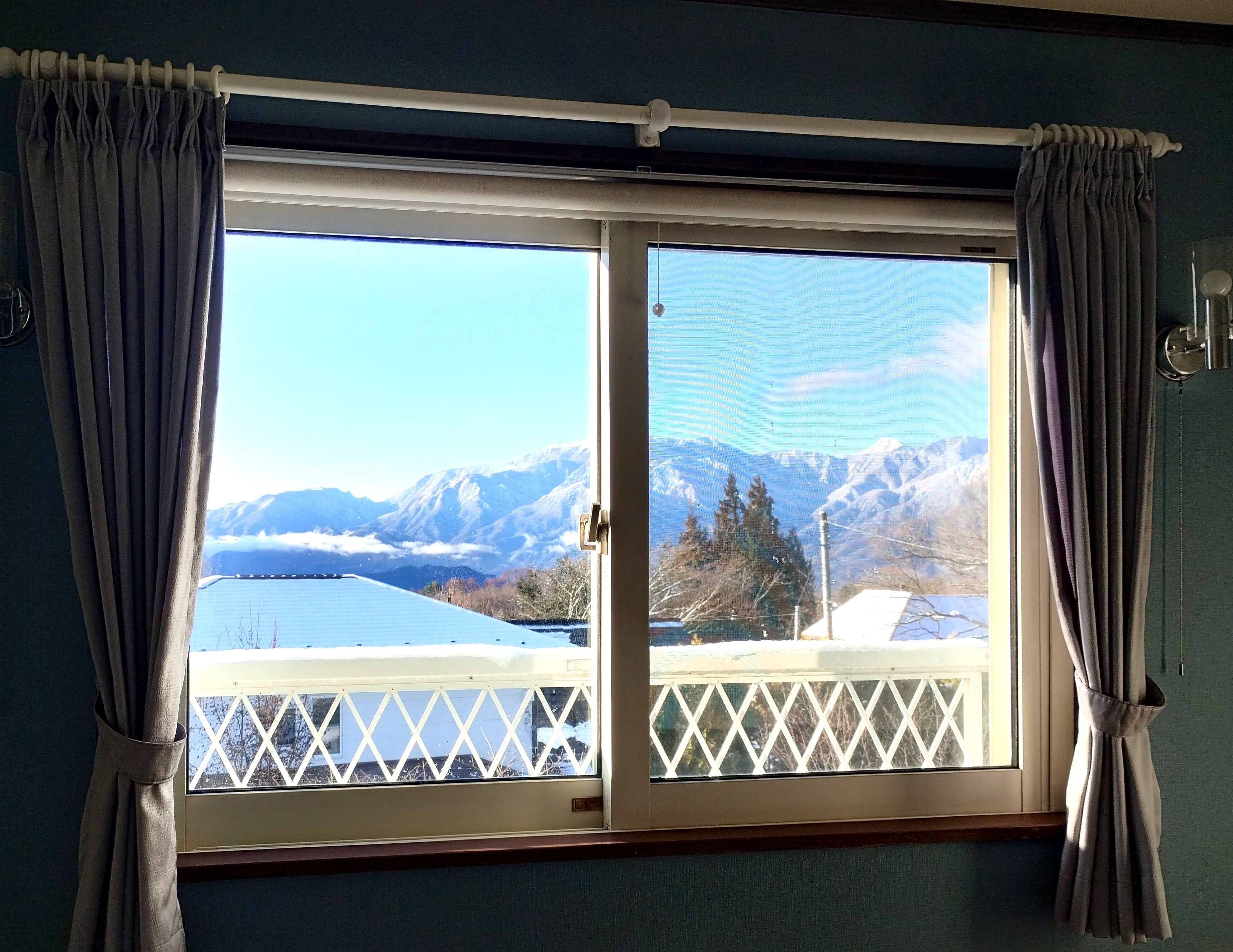 ツイン部屋から南アルプスを一望できます