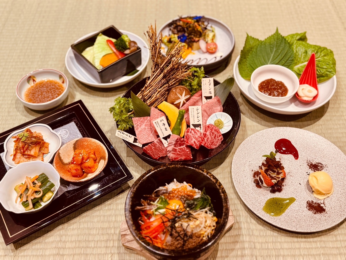 【2食付】館外・提携レストランで味わう個室焼肉ディナー