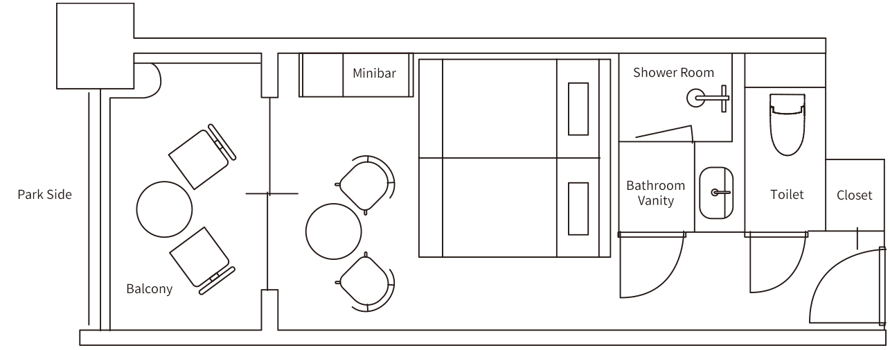 【間取り図】Standard Room Twin