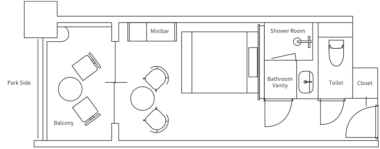 【間取り図】Standard Room Double