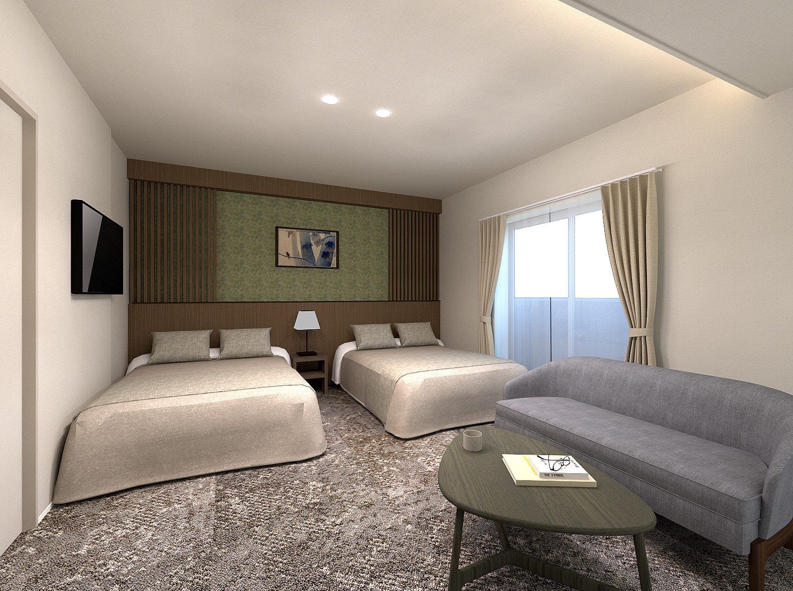 ＜和洋室＞客室「庭園」