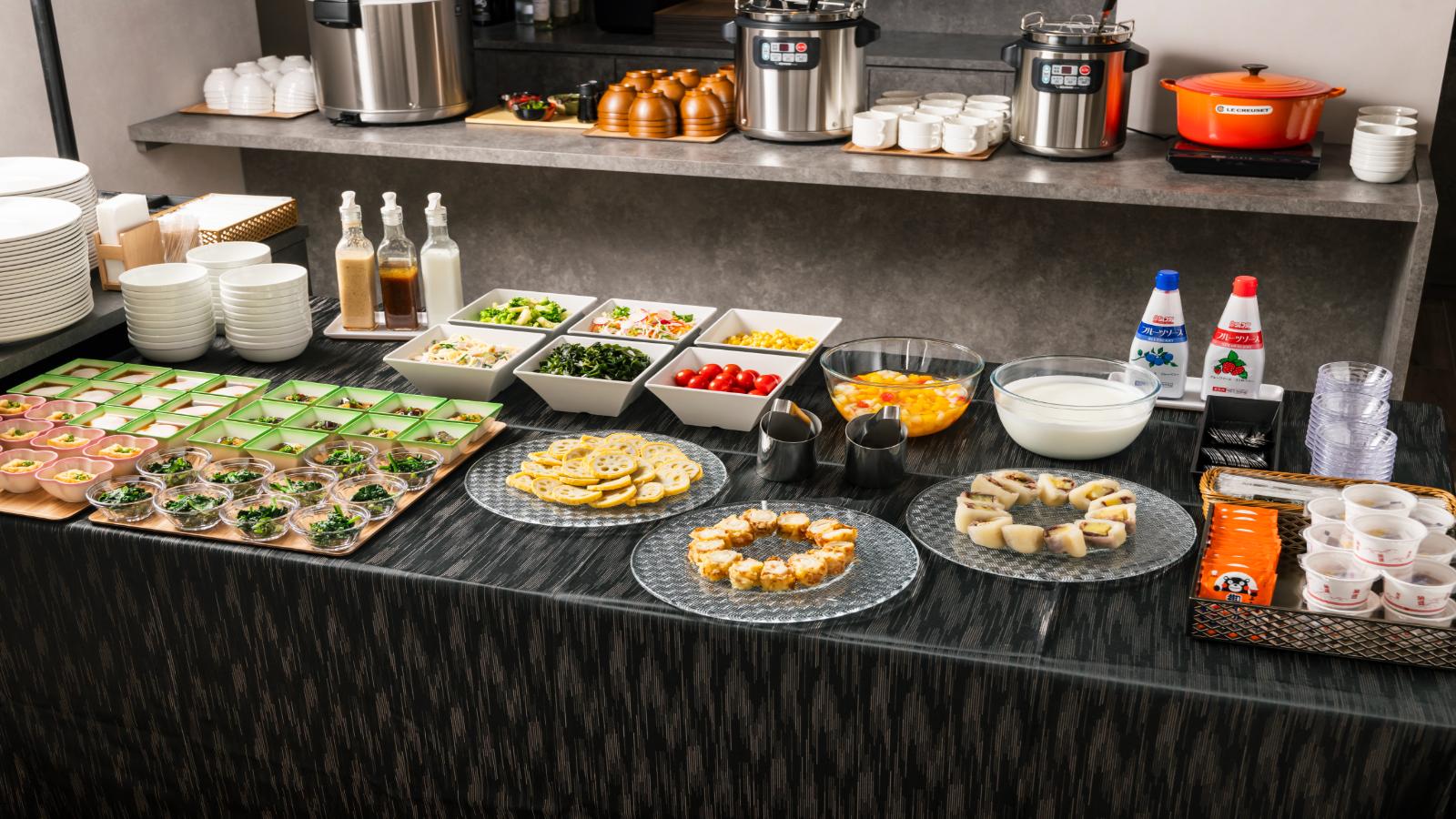 無料朝食ビュッフェ