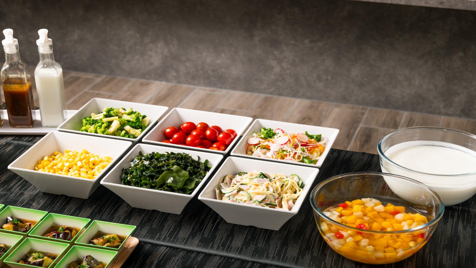 無料朝食ビュッフェ