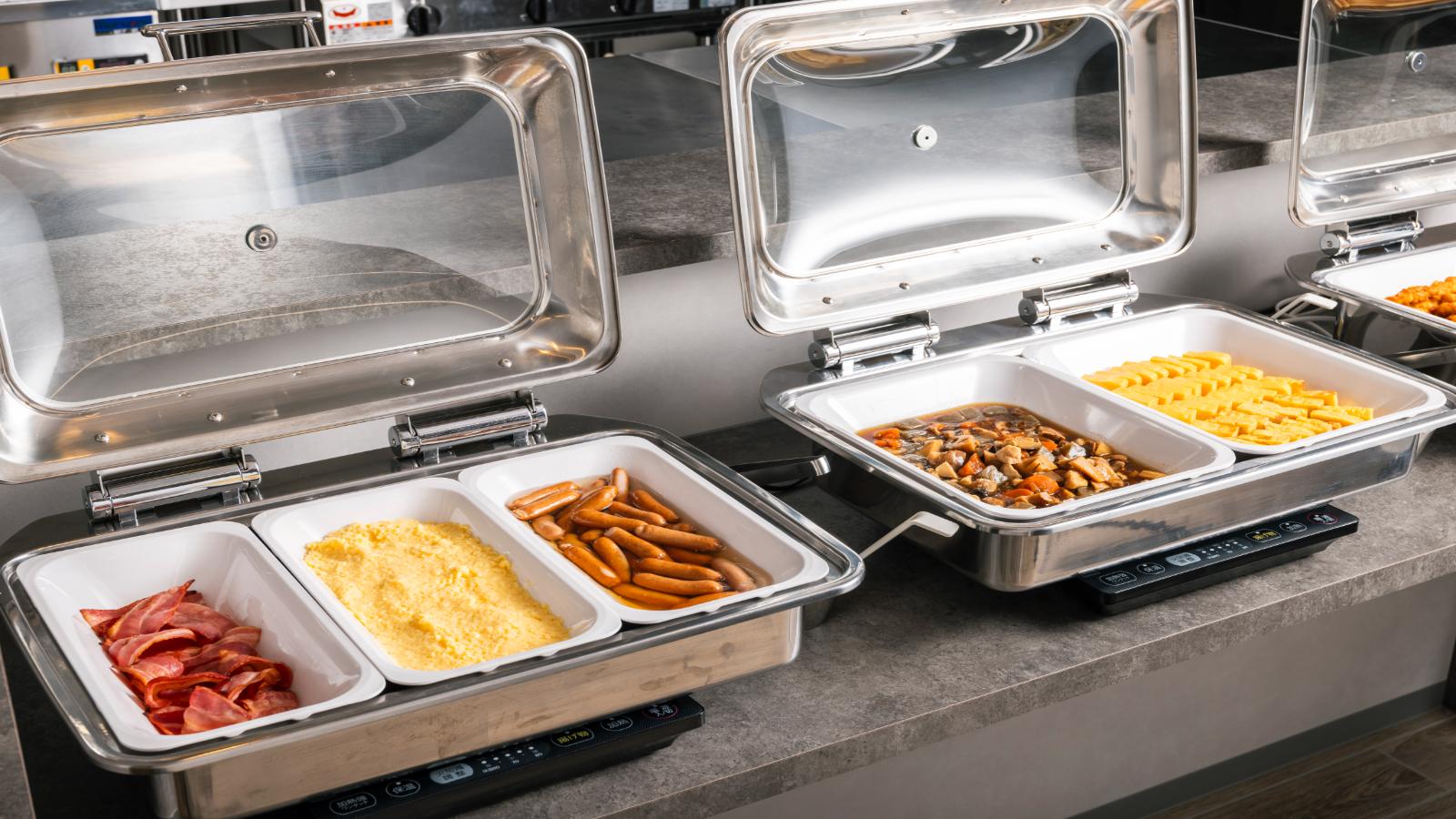 無料朝食ビュッフェ