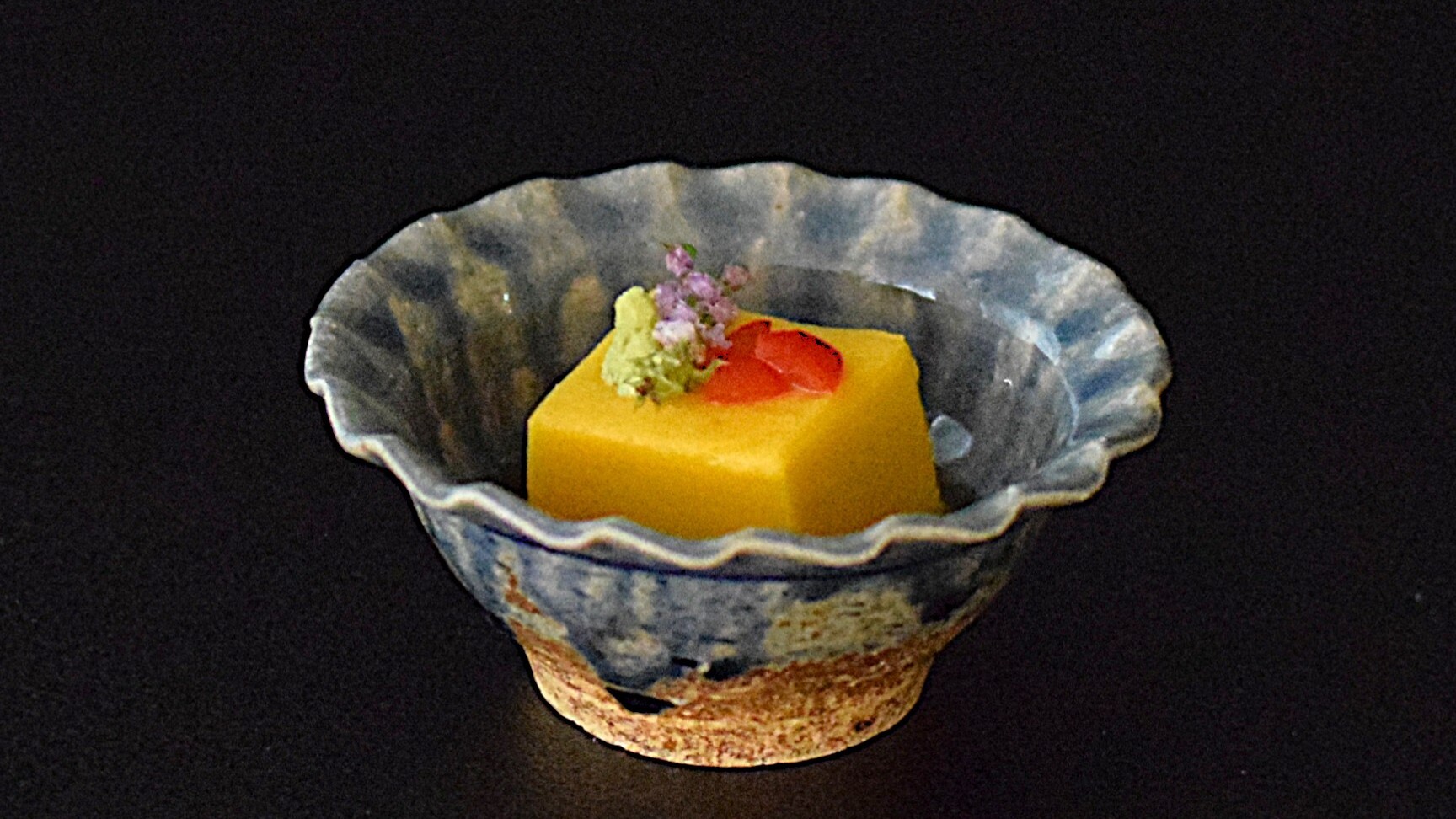 2025年秋会席　先付かぼちゃ葛豆腐