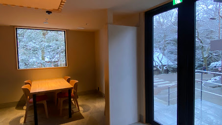 雪景色　レストランからの眺め