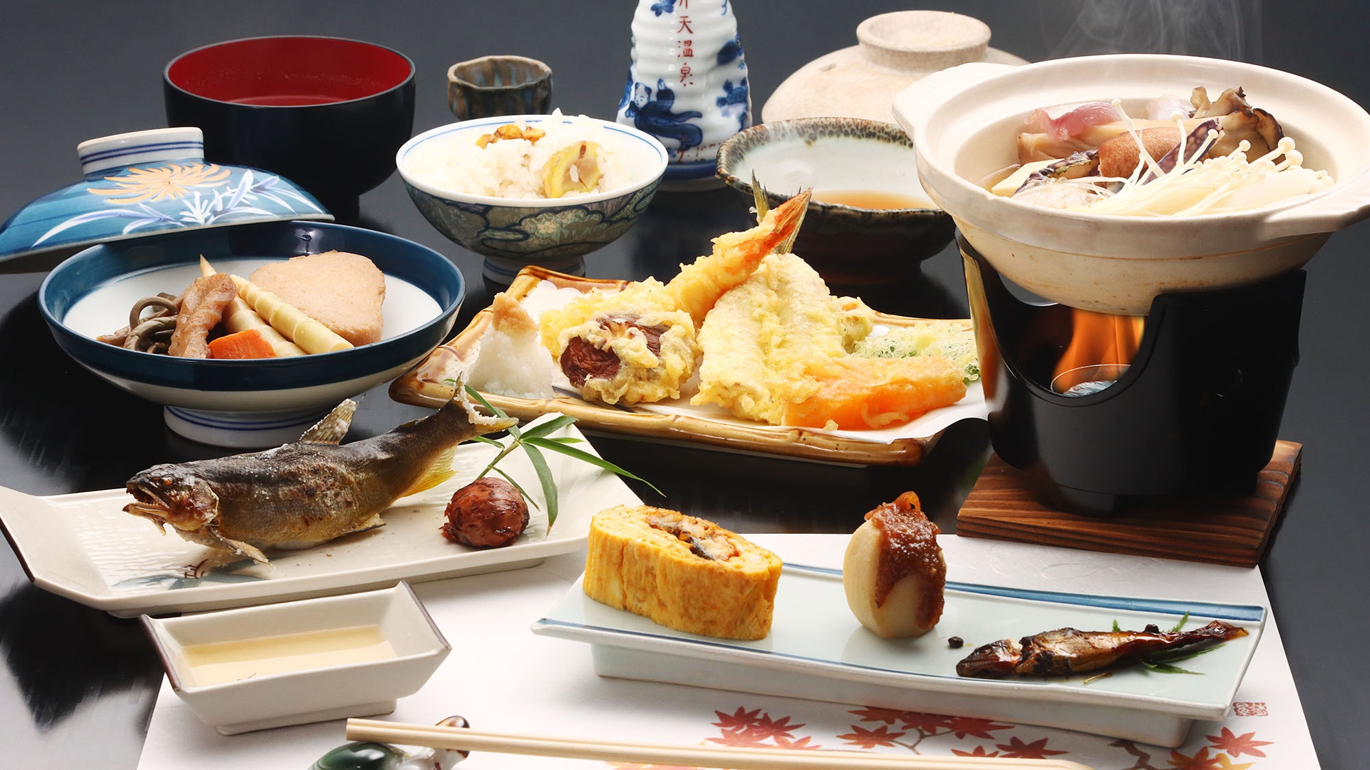 【竹】スタンダード2食付　砺波の旬の味覚を品数控えめに。お気軽プラン